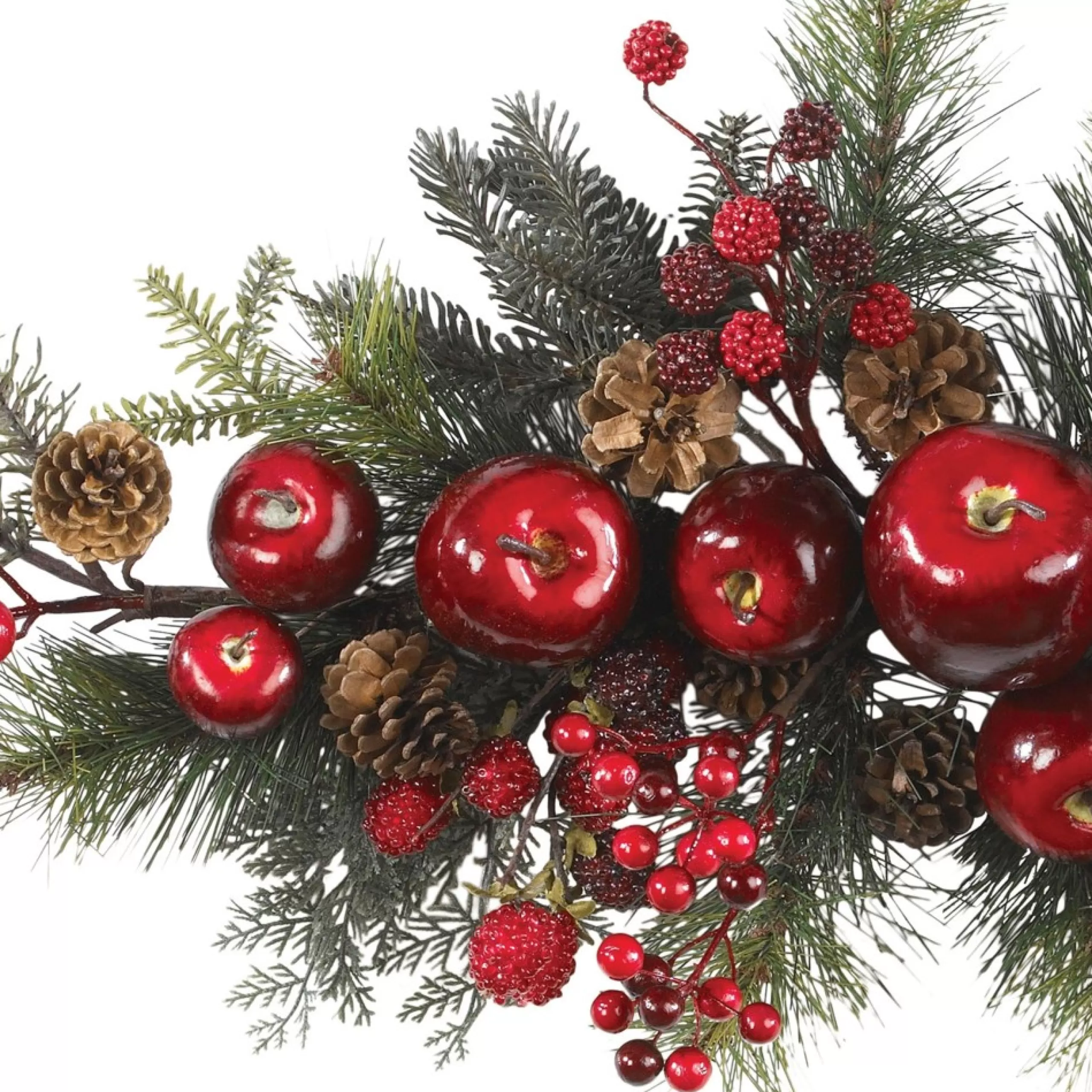 Unlit Swags*Nearly Natural 30" Apple And Berry Artificial Christmas Swag, Unlit