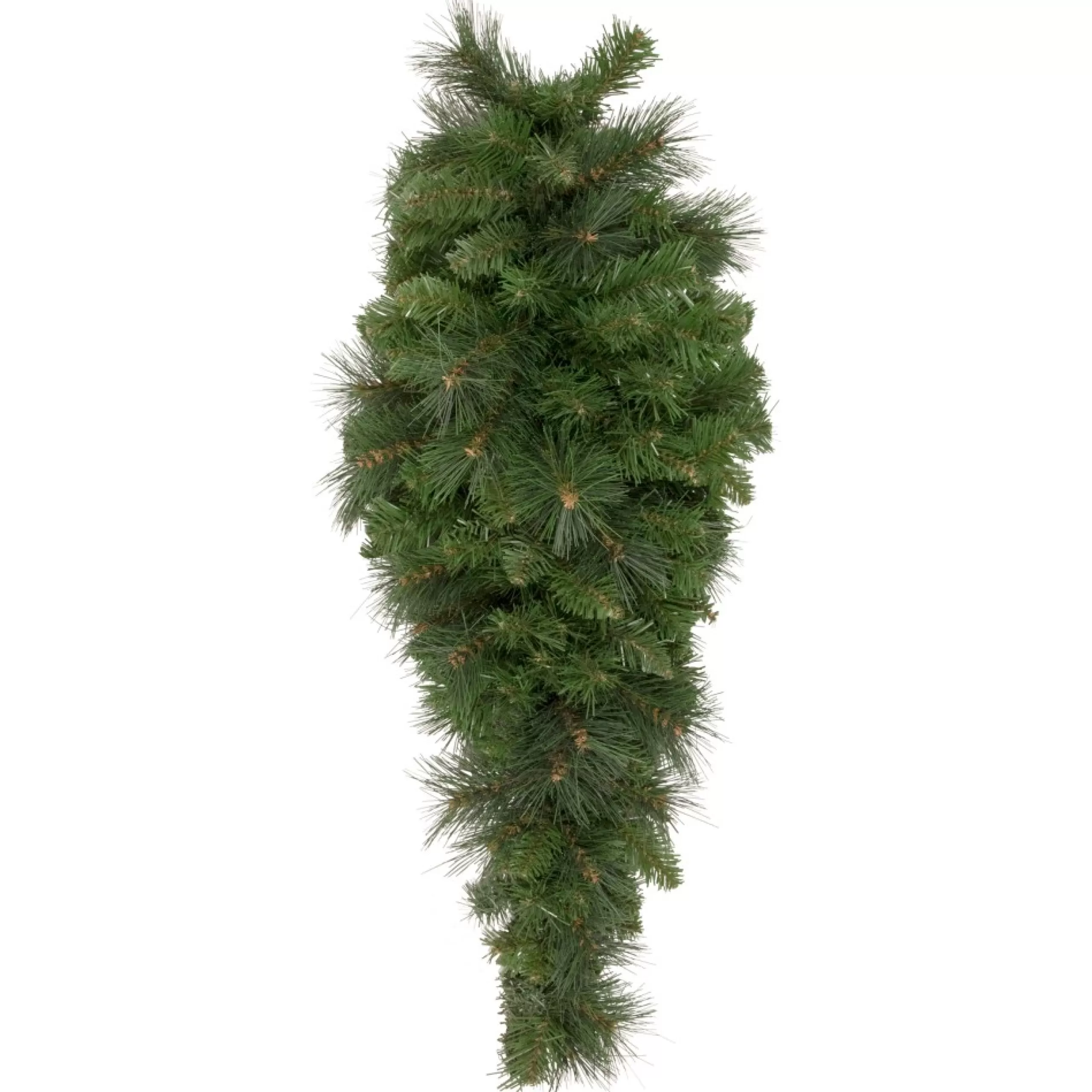 Unlit Teardrops*Northlight 32" Beaver Pine Artificial Christmas Teardrop Swag, Unlit