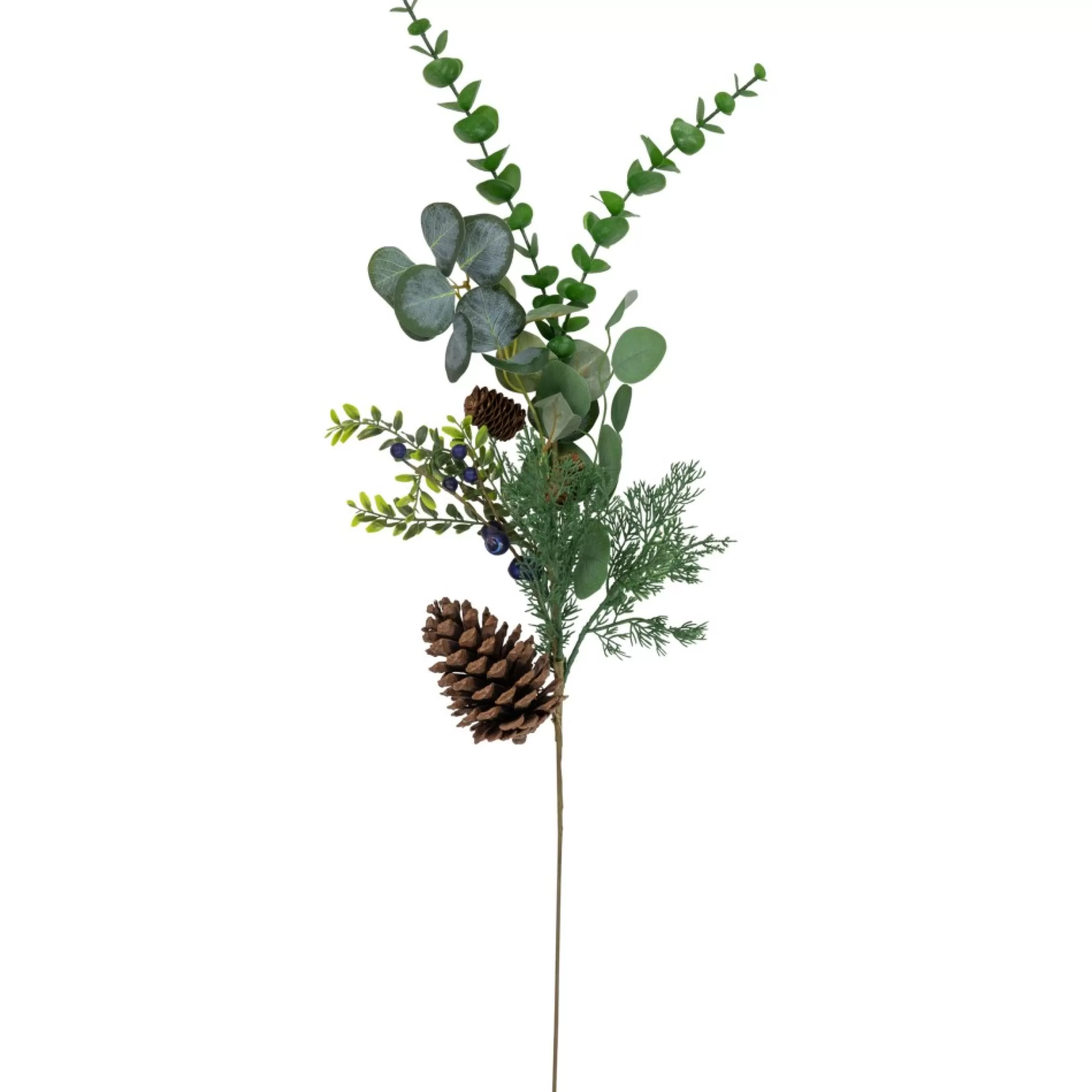 Sprays, Branches & Picks*Northlight 32" Eucalyptus, Pinecones And Blueberries Artificial Pine Christmas Spray