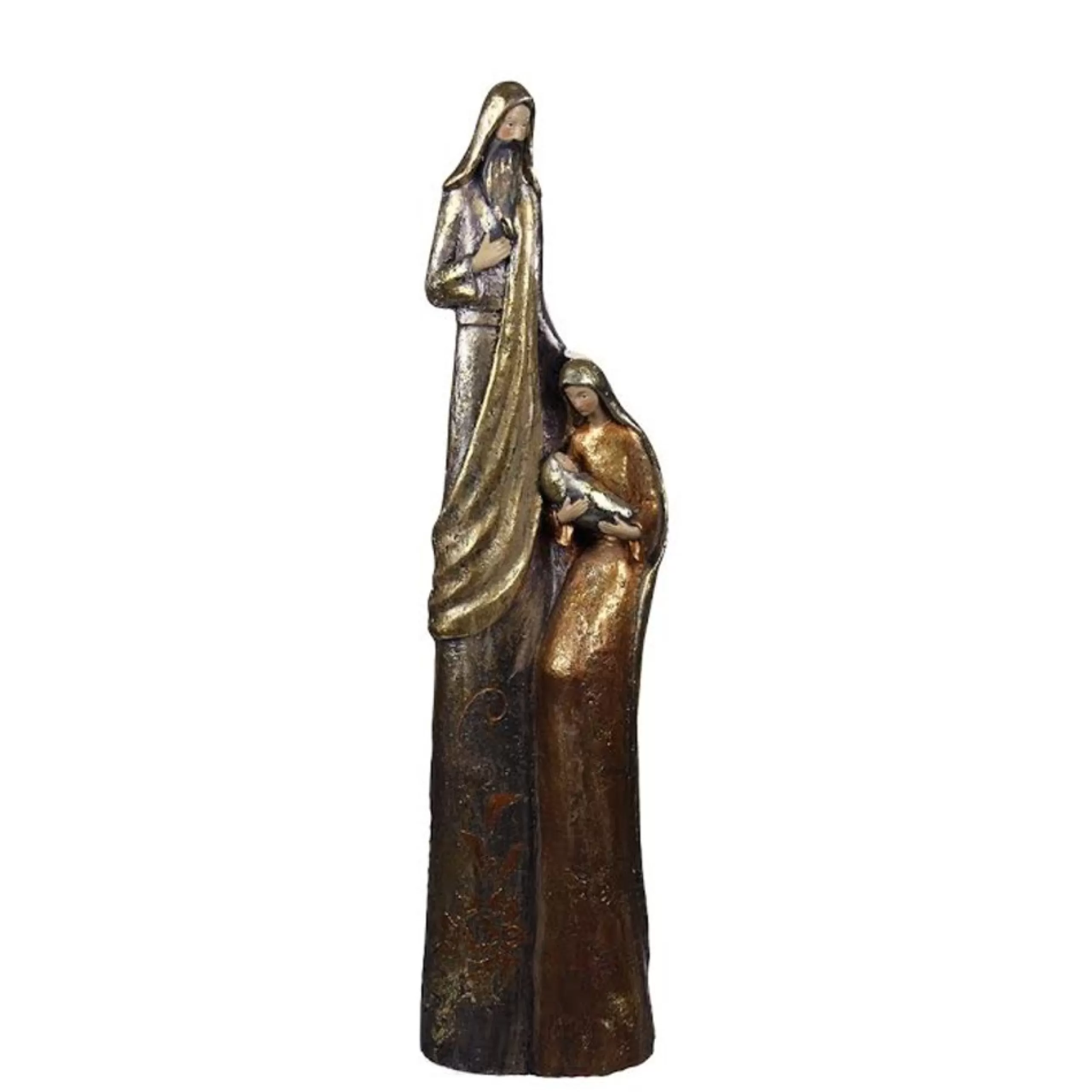 Nativities*CC Christmas Decor 34" Bronze Tall Religious Holy Family Christmas Nativity Figurine