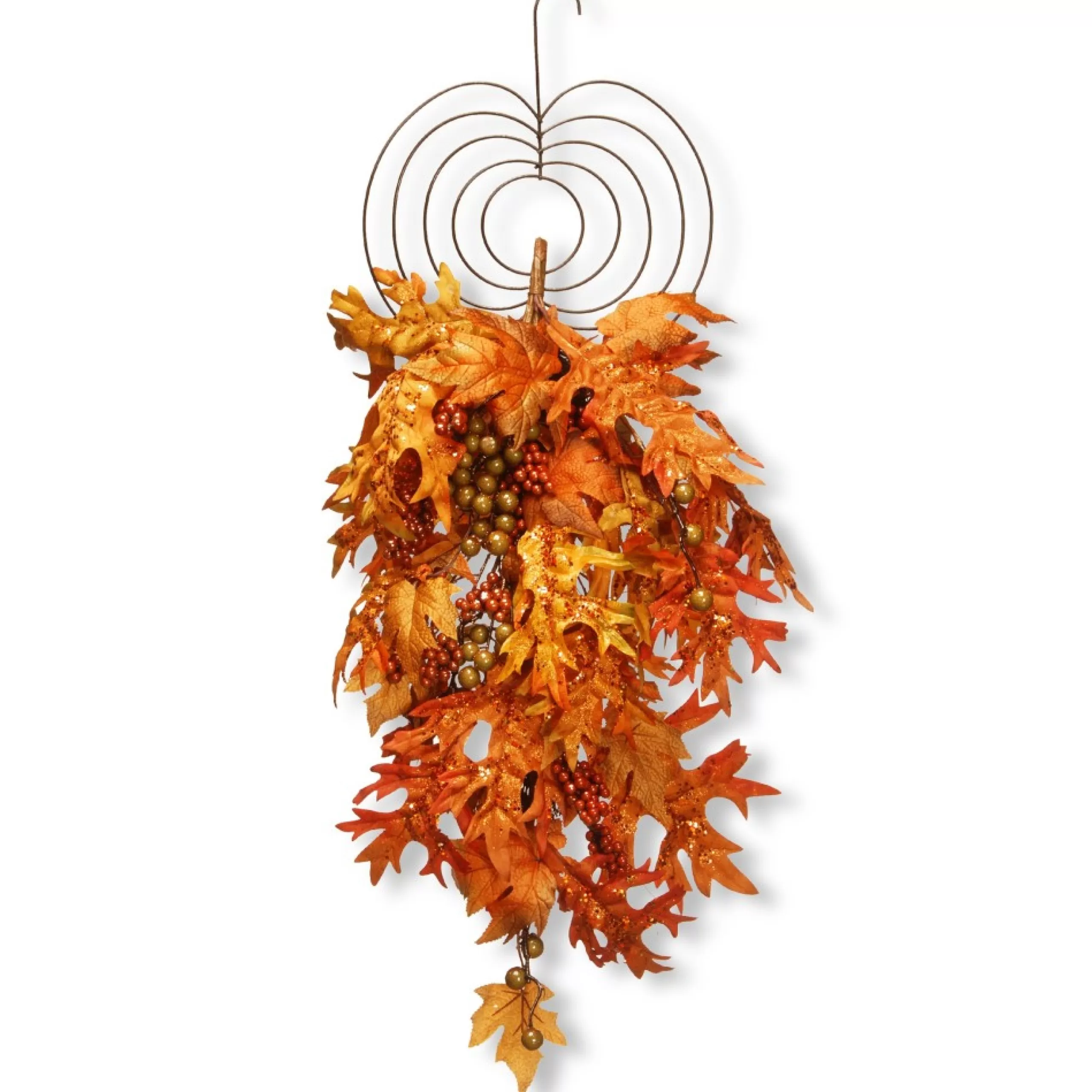 Unlit Teardrops*National Tree Company 36" Maple Leaf Artificial Fall Harvest Teardrop Swag