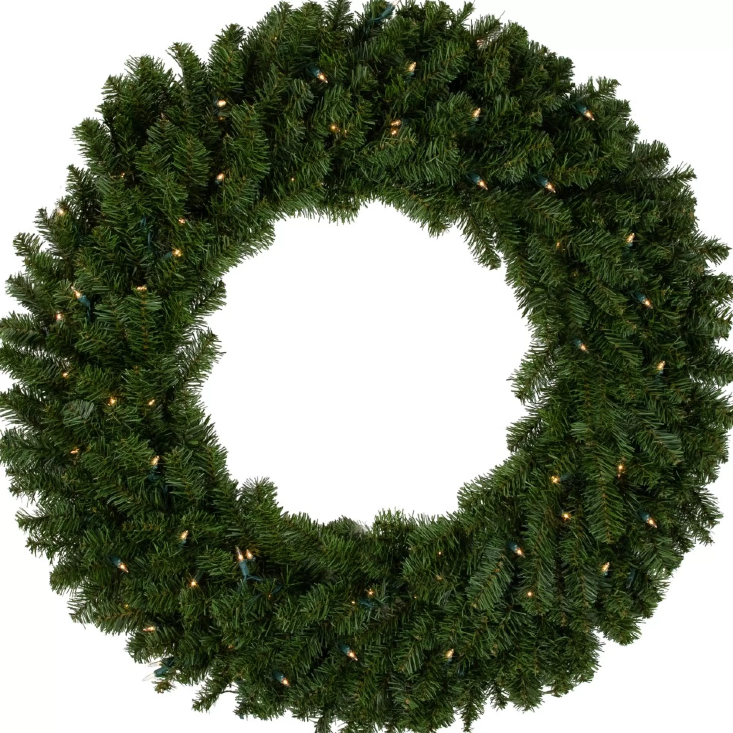 Pre-Lit Wreaths*Northlight 36" Pre-Lit Canadian Pine Artificial Christmas Wreath, Clear Lights