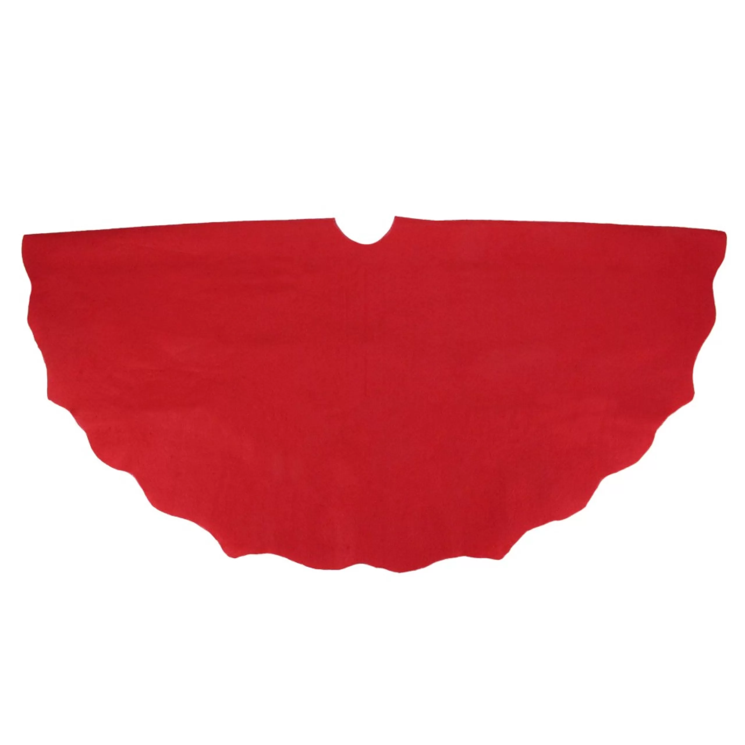 48 Inch And Smaller*Northlight 38" Red Scalloped Edge Christmas Tree Skirt