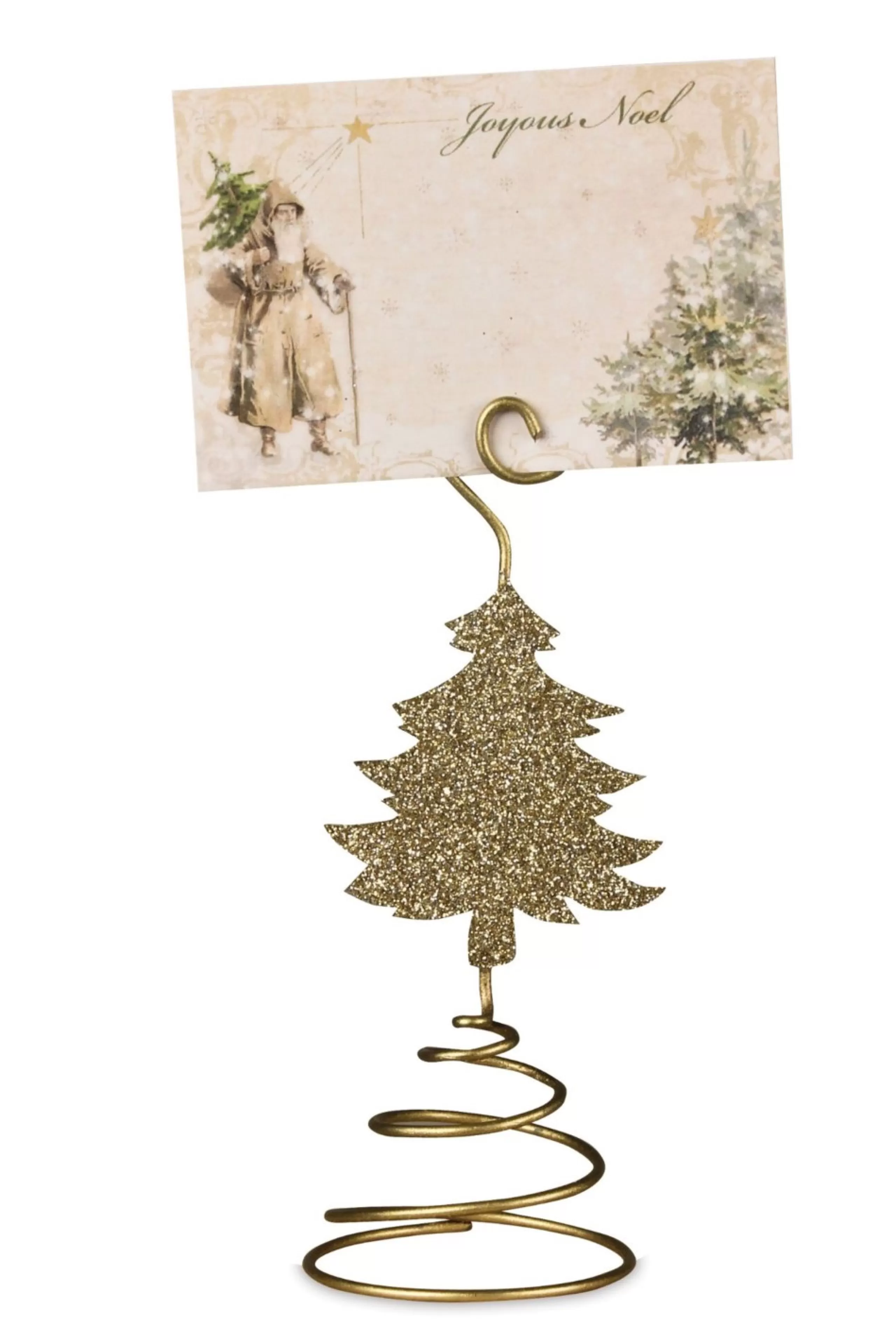 Party Supplies*Crafted Creations 4.75" Gold Christmas Tree Shaped Place Card Holder