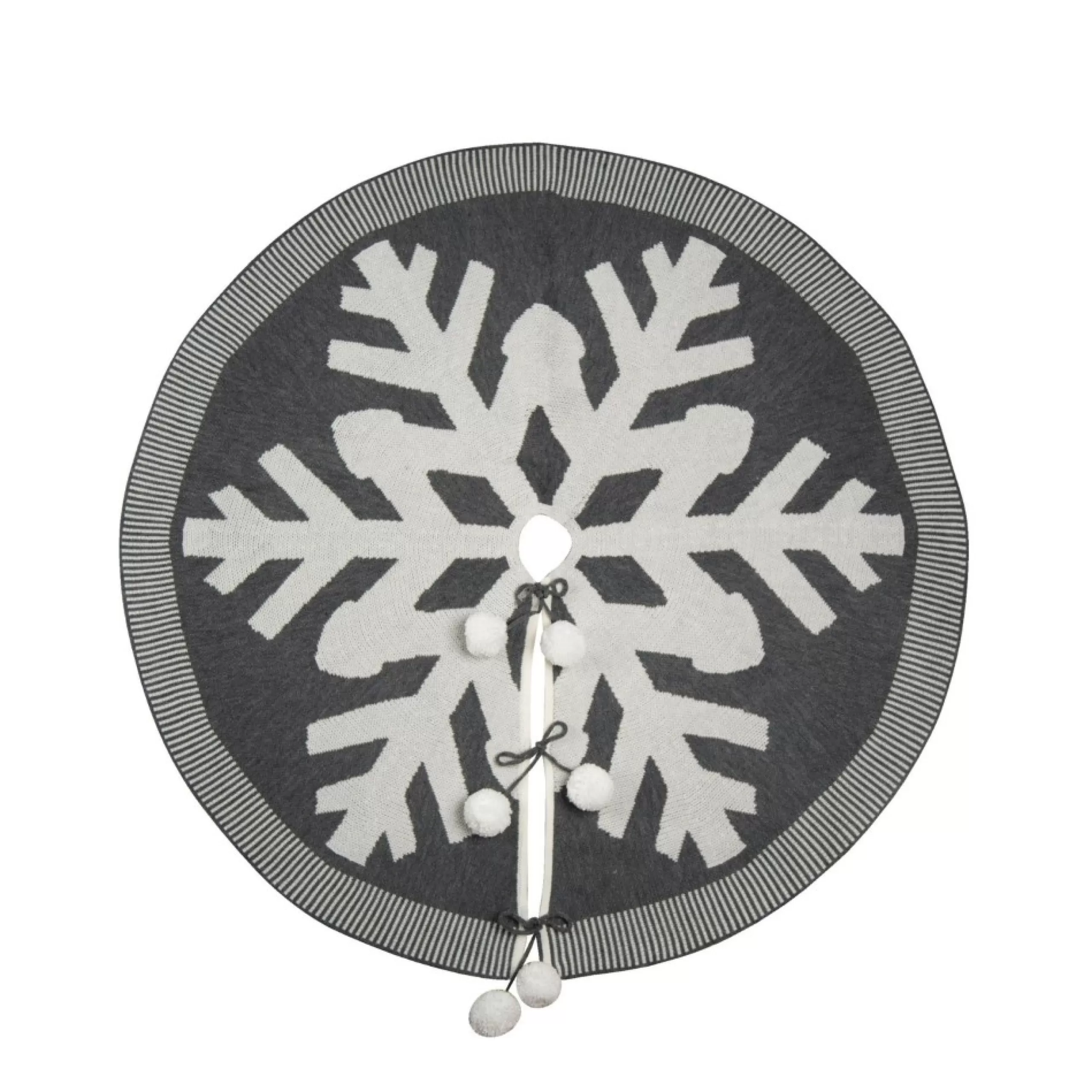 48 Inch And Smaller*Contemporary Home Living 48" Gray And White Snowflake Christmas Tree Skirt