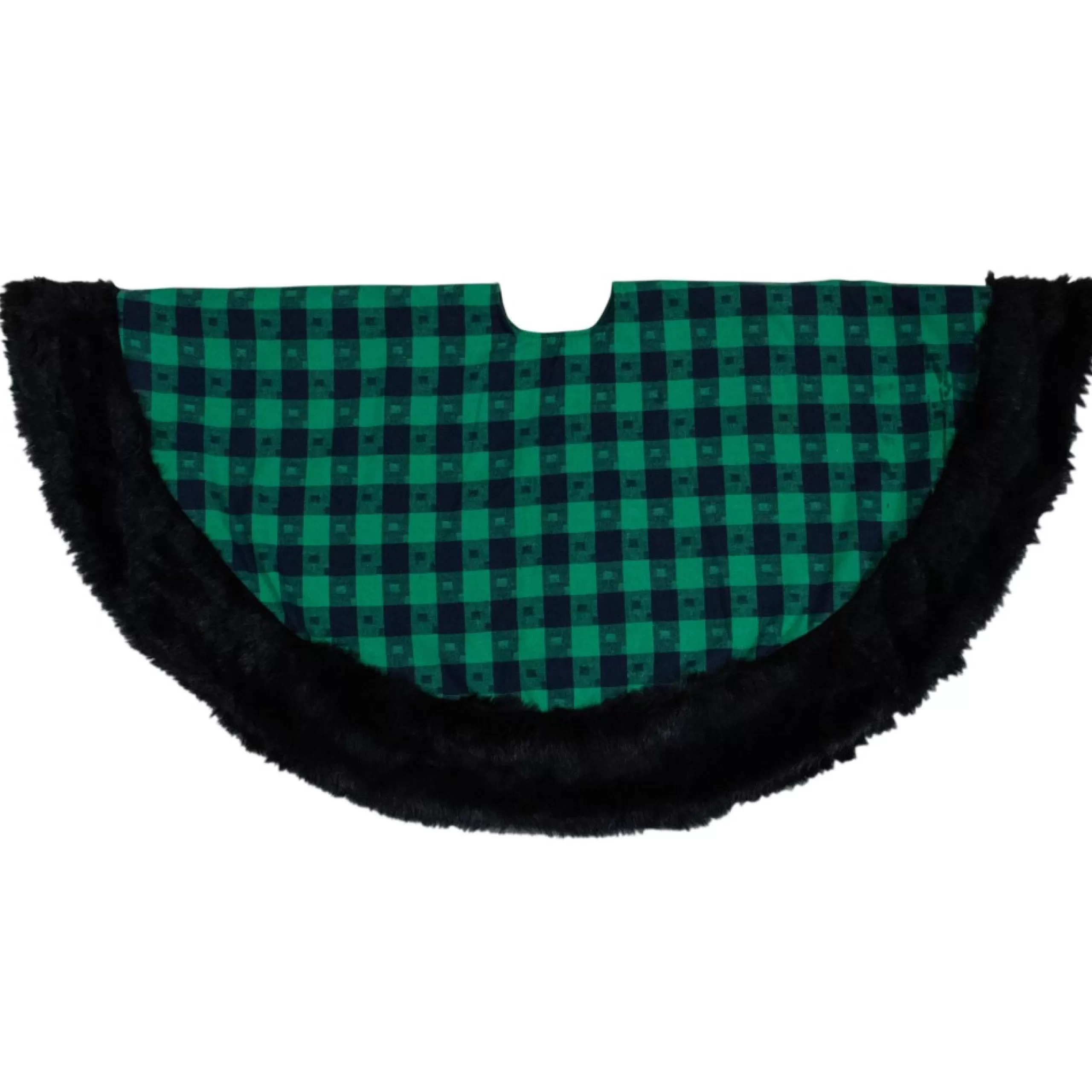 48 Inch And Smaller*Northlight 48" Green And Black Plaid Christmas Tree Skirt