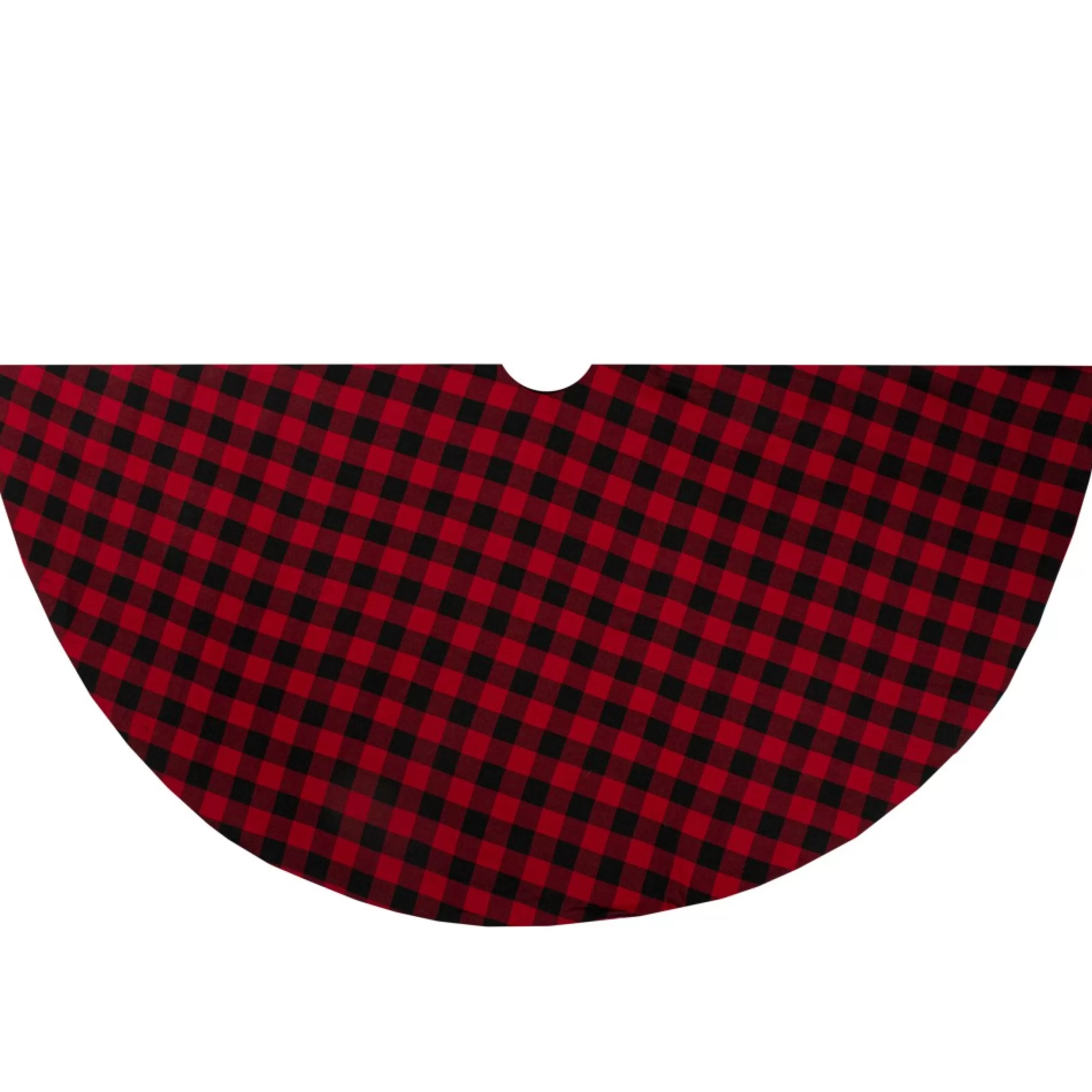 48 Inch And Smaller*Northlight 48" Red And Black Buffalo Plaid Christmas Tree Skirt