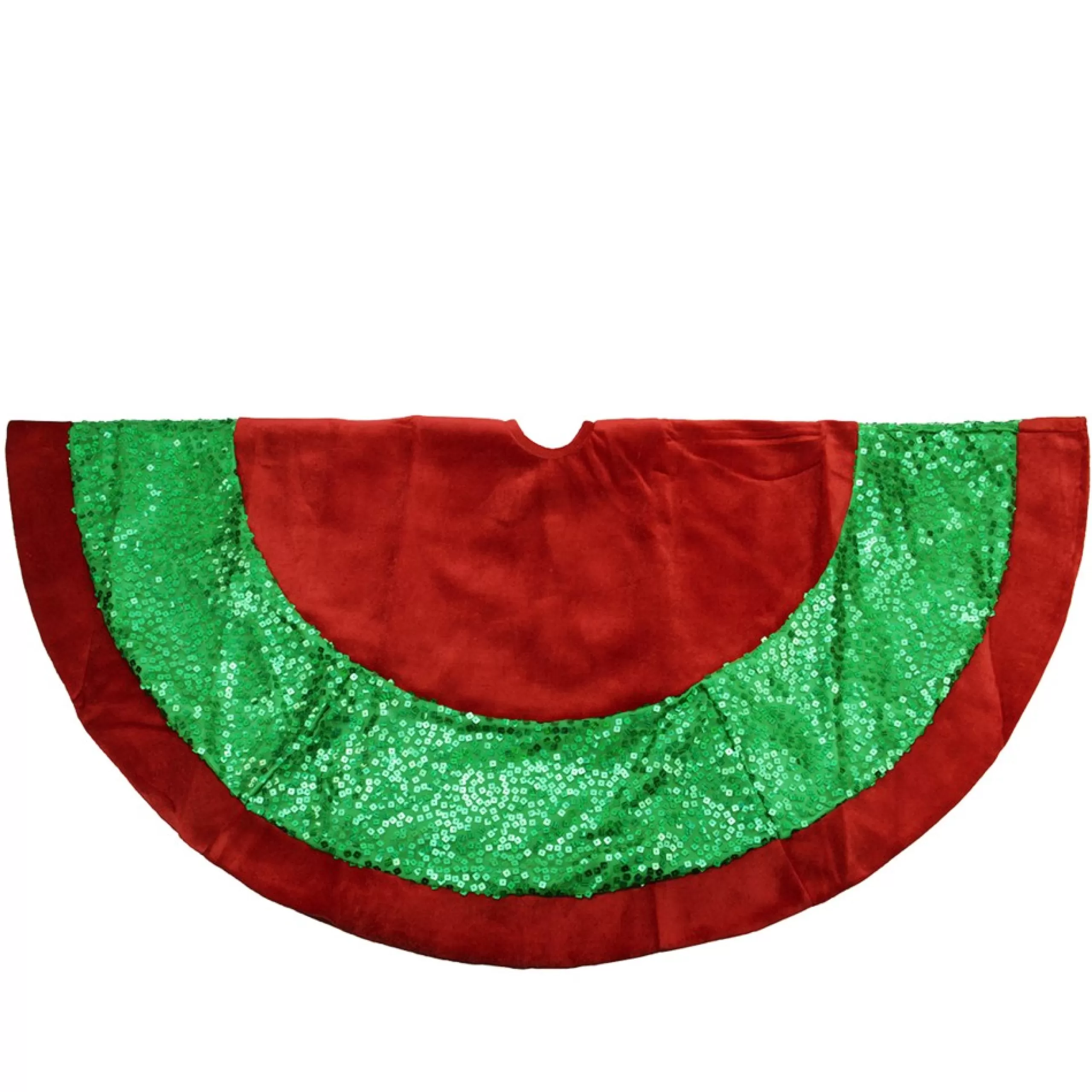 48 Inch And Smaller*Northlight 48" Red And Green Holographic Sequined Christmas Tree Skirt