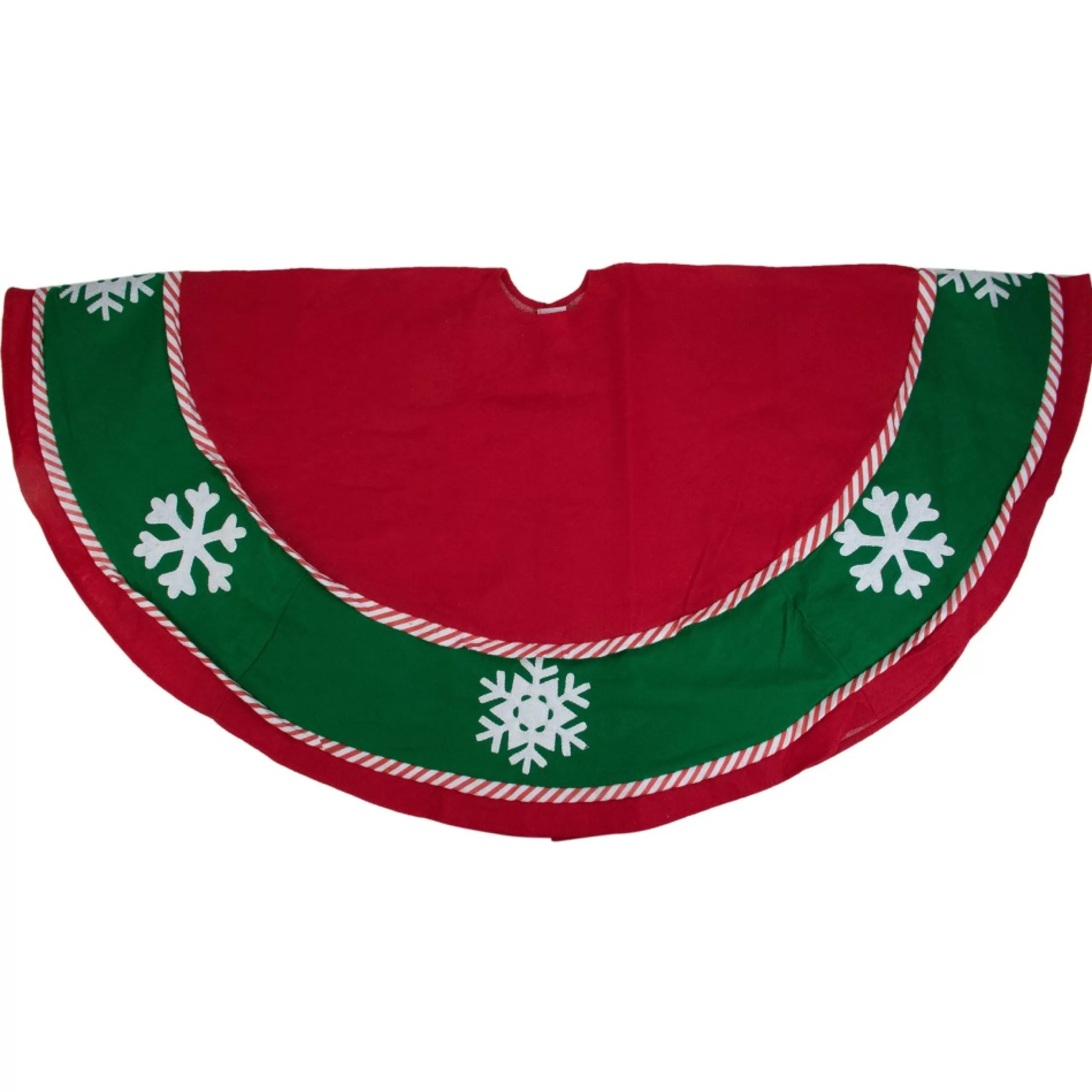 48 Inch And Smaller*Northlight 48" Red And Green Snowflakes Christmas Tree Skirt