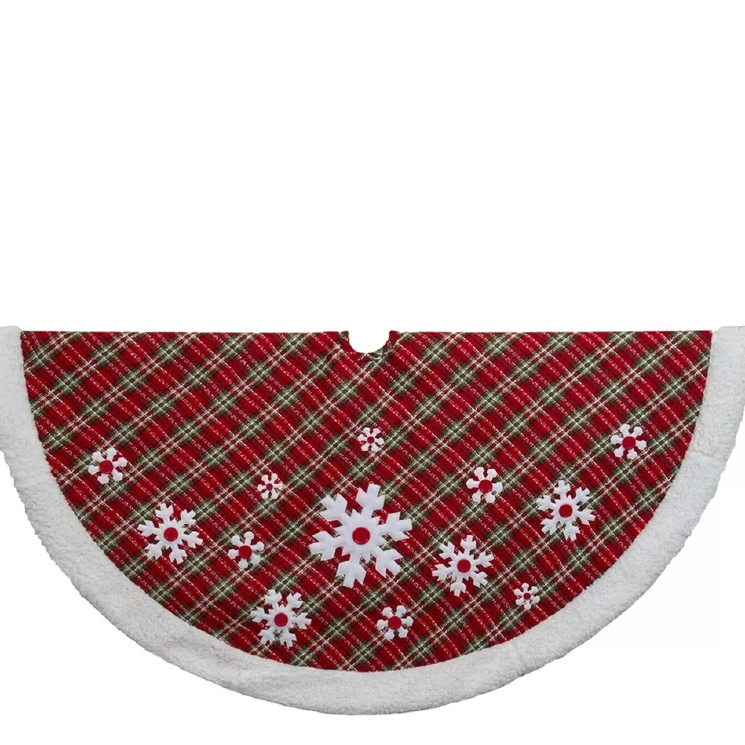 48 Inch And Smaller*KSA 48" Red And White Plaid Christmas Tree Skirt