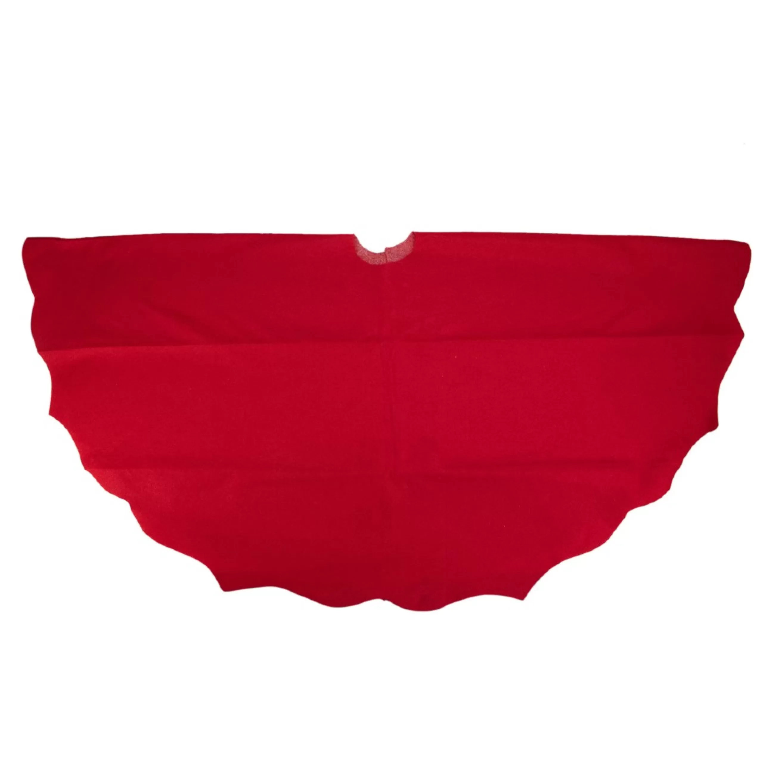 48 Inch And Smaller*Northlight 48" Red Scalloped Edge Christmas Tree Skirt