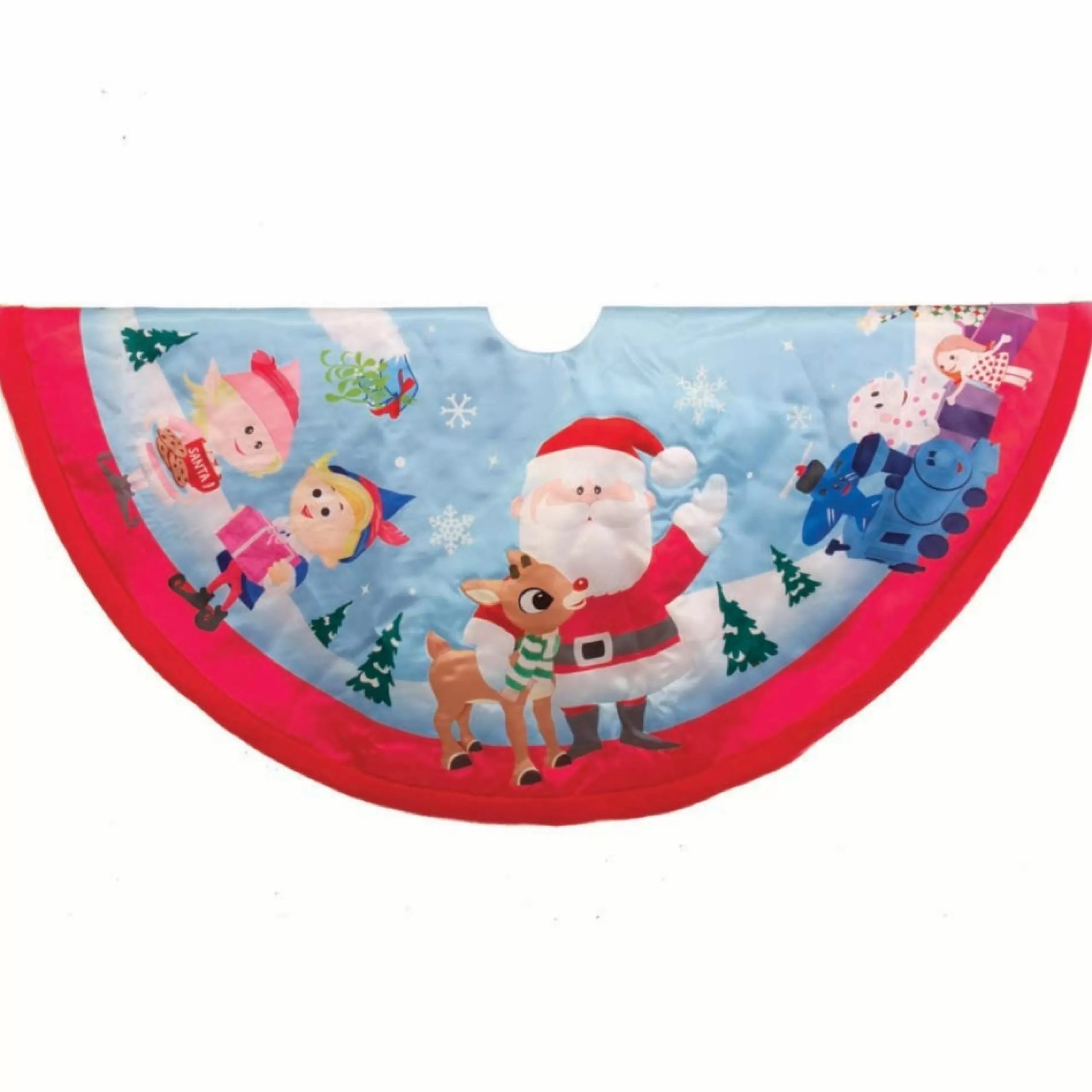 48 Inch And Smaller*KSA 48" Rudolph And Friends Round Christmas Tree Skirt