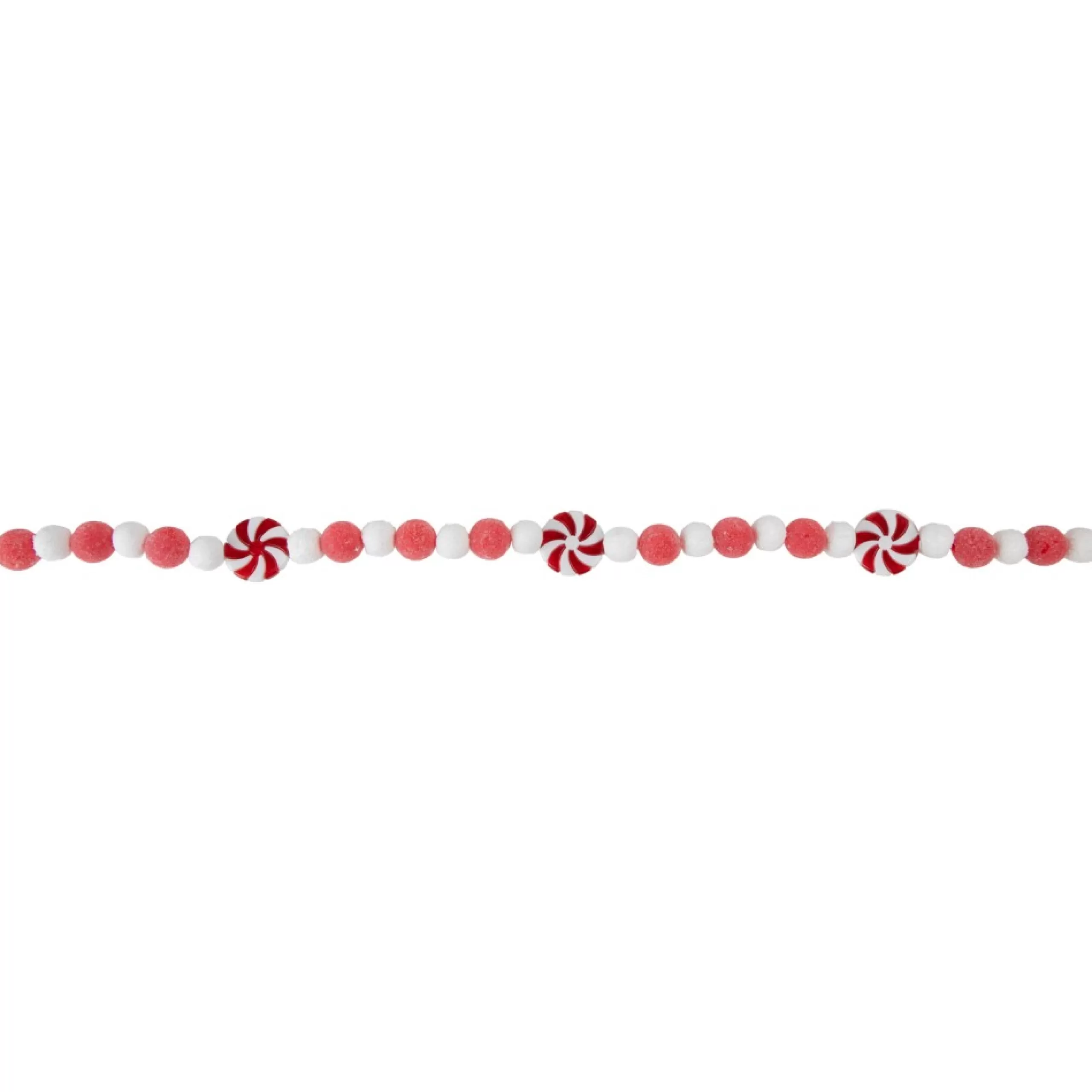 Beaded Garland*Northlight 4' Peppermint Candy Beaded Christmas Garland - Unlit