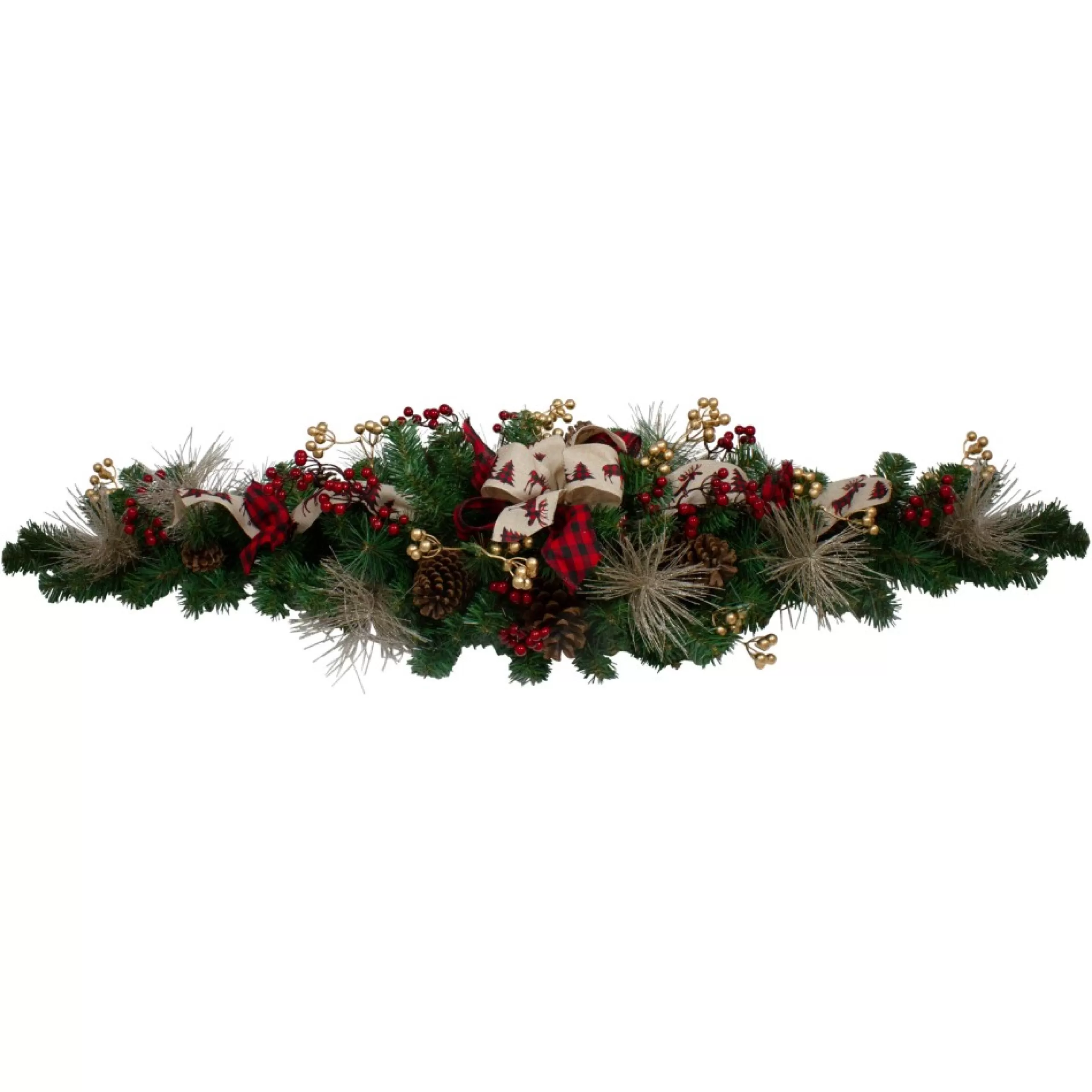 Unlit Swags*Northlight 52" Berries And Bows Artificial Christmas Swag - Unlit