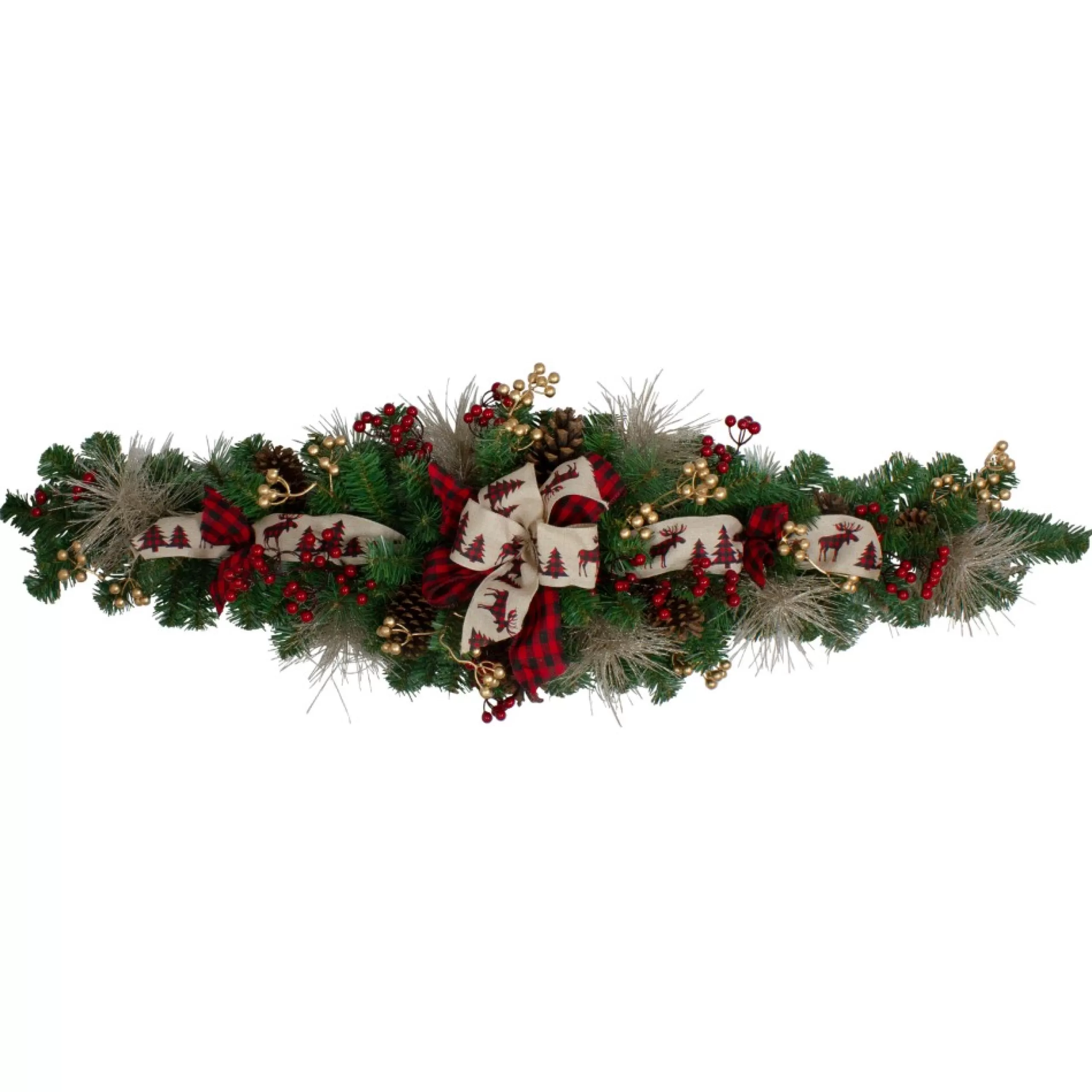 Unlit Swags*Northlight 52" Berries And Bows Artificial Christmas Swag - Unlit