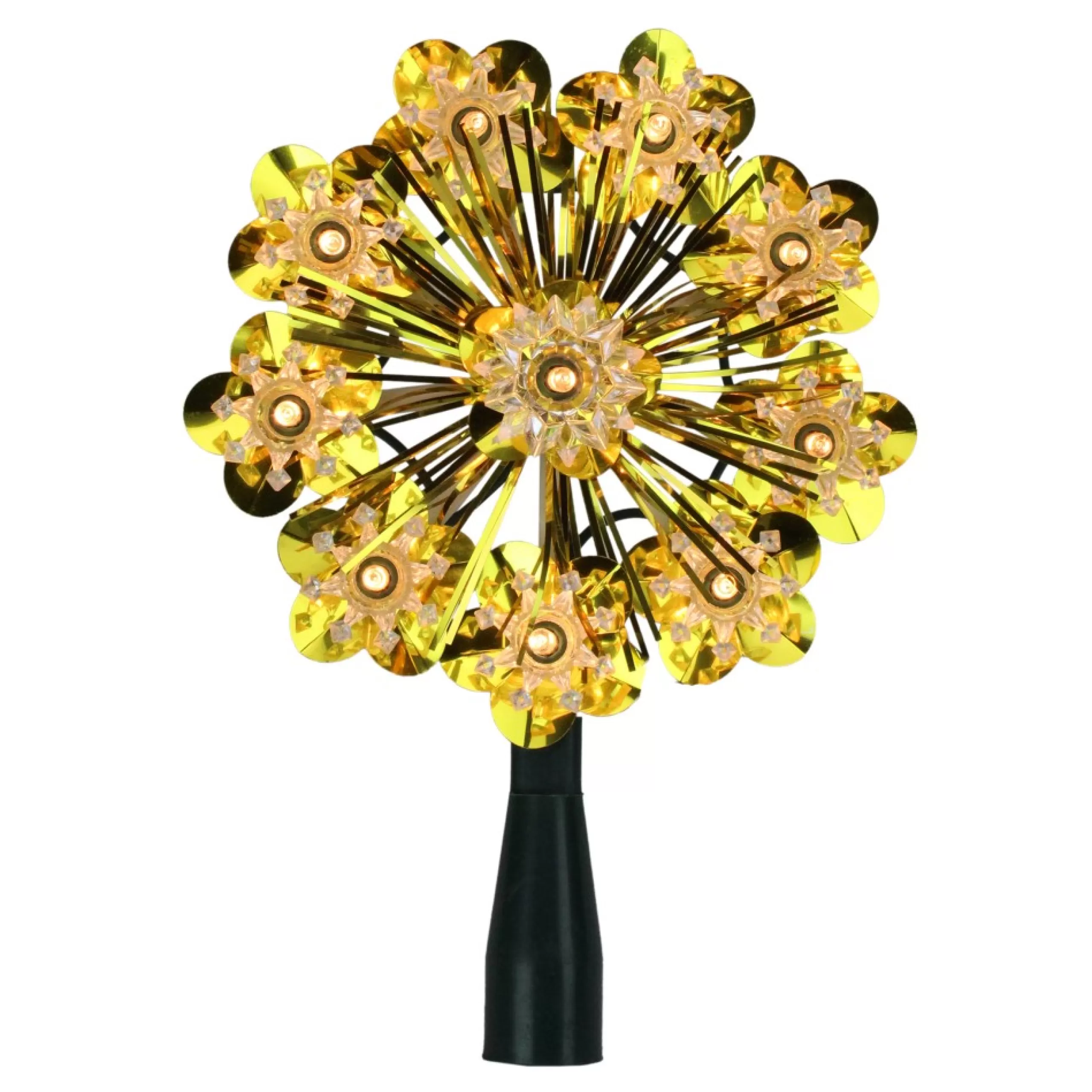 Snowflake Tree Toppers*Northlight 5.5" Gold Snowflake Starburst Christmas Tree Topper - Clear Lights