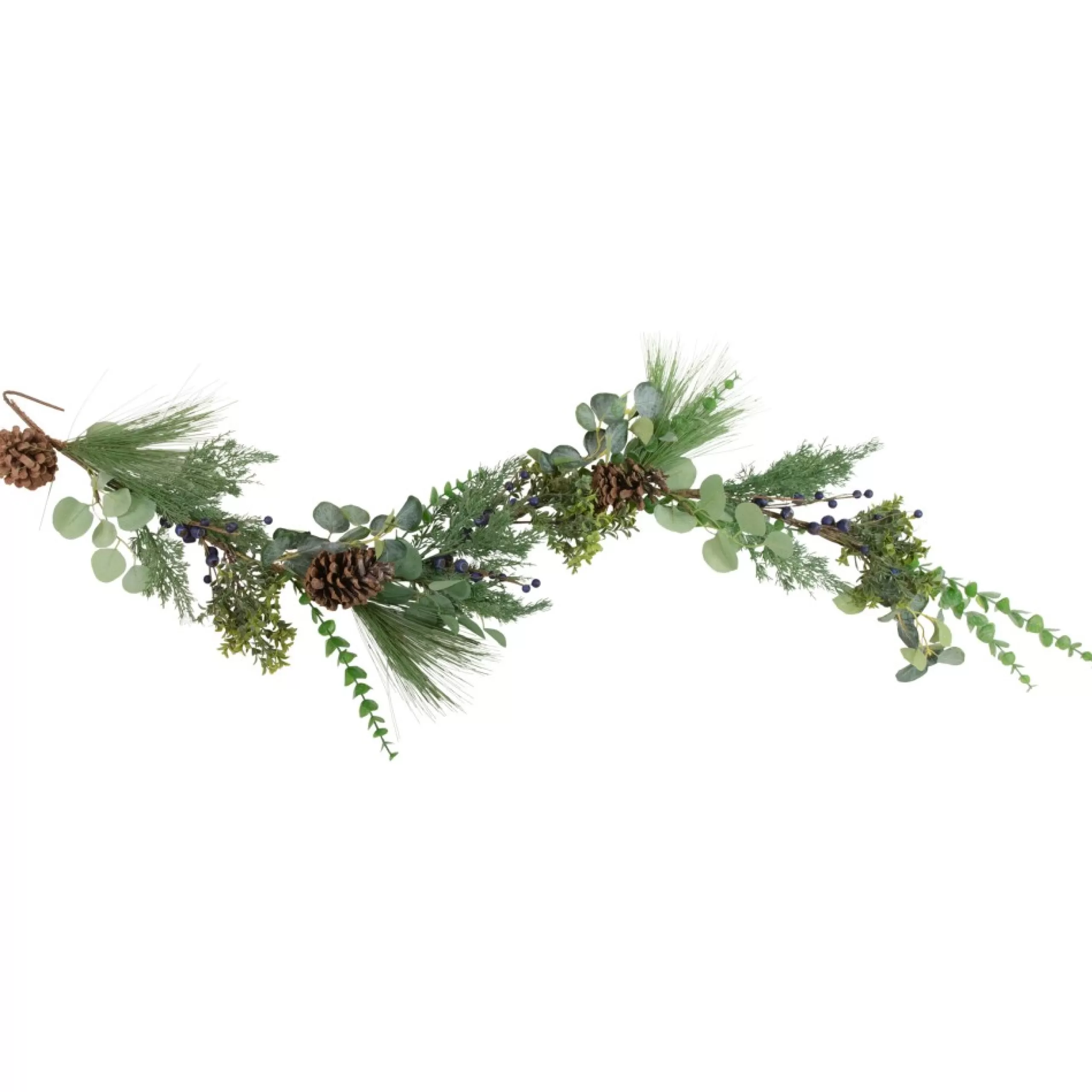 Traditional Pine Garland*Northlight 5Ft Blueberry Eucalyptus Pine Artificial Christmas Garland - Unlit