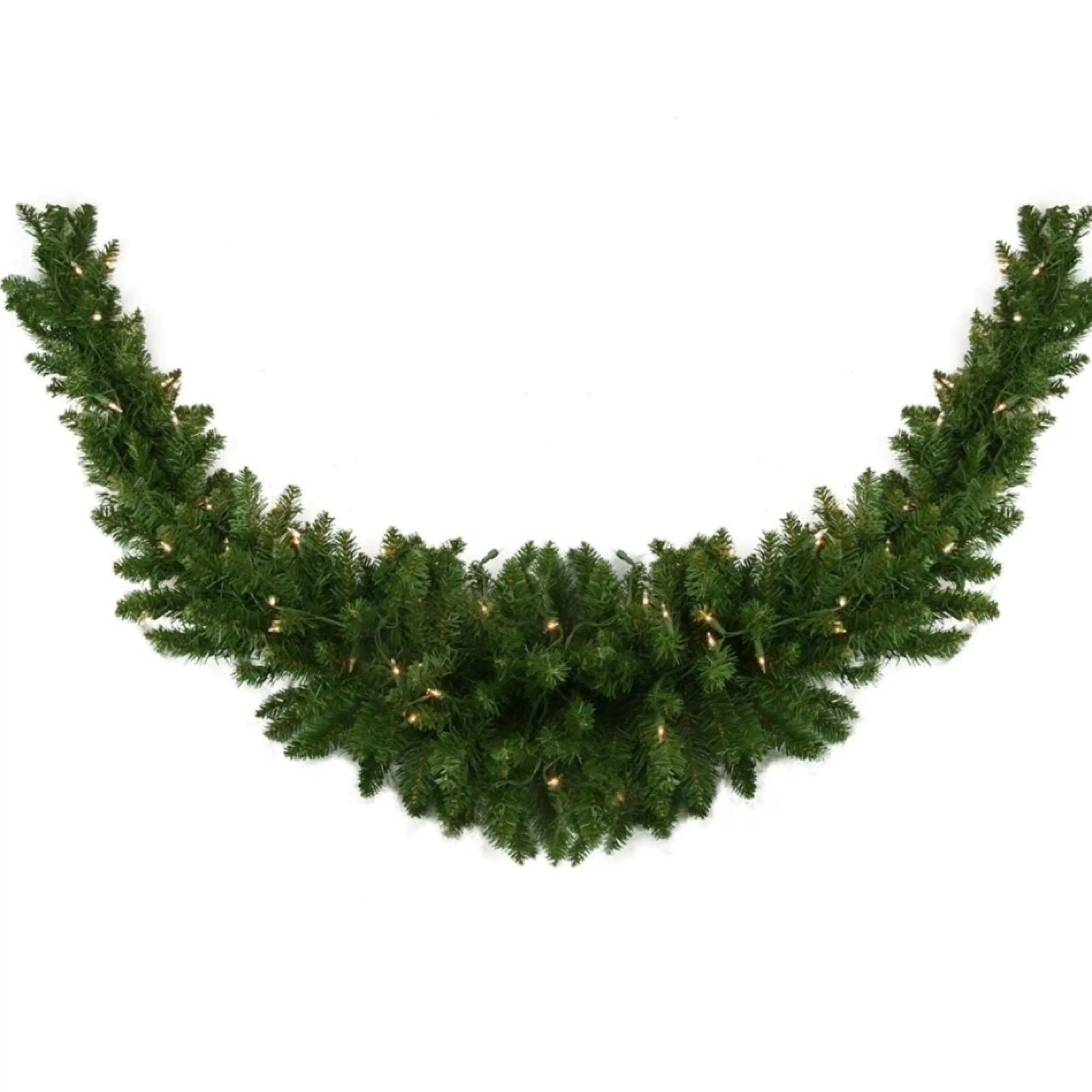 Pre-Lit Swags*Northlight 60" Pre-Lit Eastern Pine Artificial Christmas Swag - Clear Lights