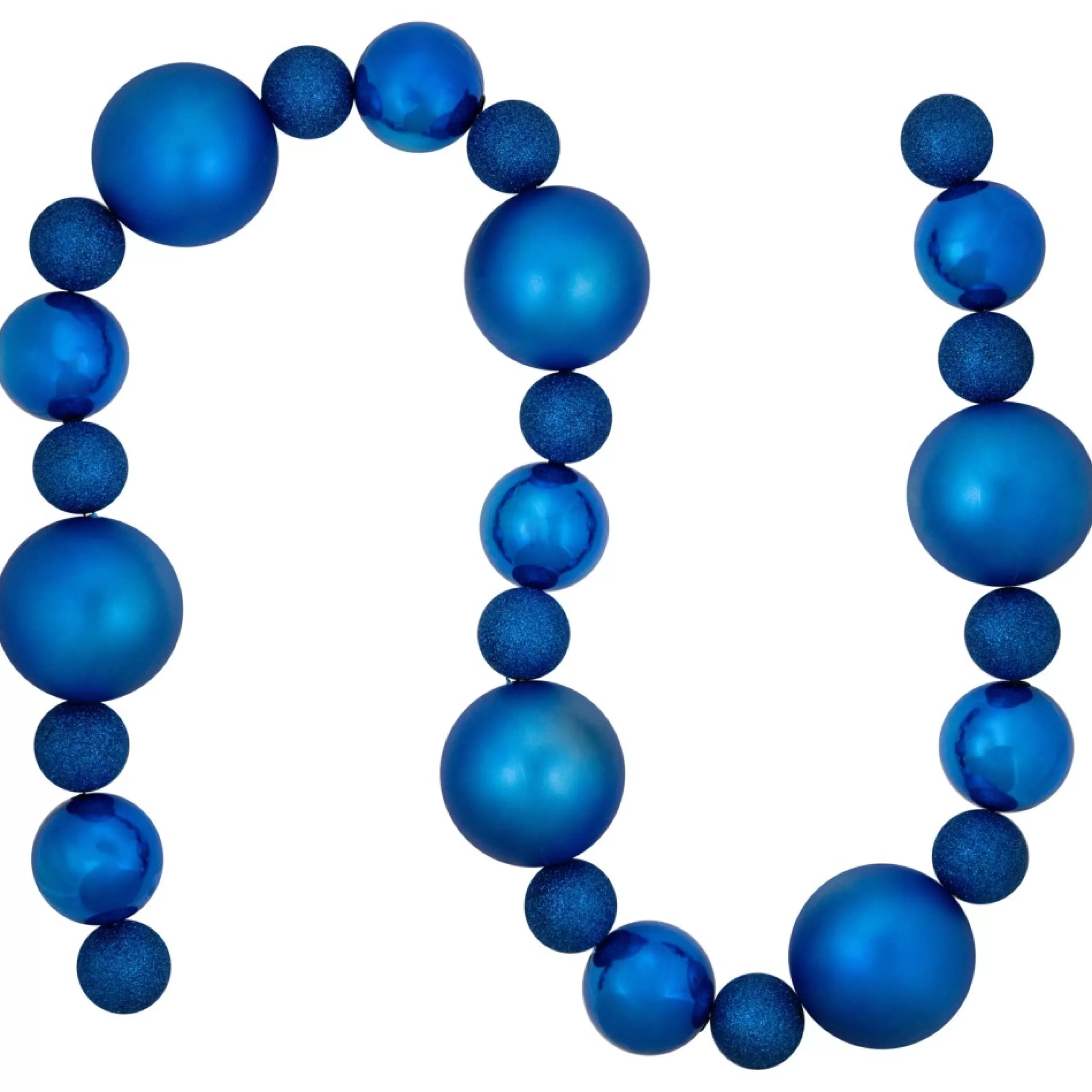 Shatterproof Ball Garland*Northlight 6' Blue Shatterproof Ball 3-Finish Christmas Garland