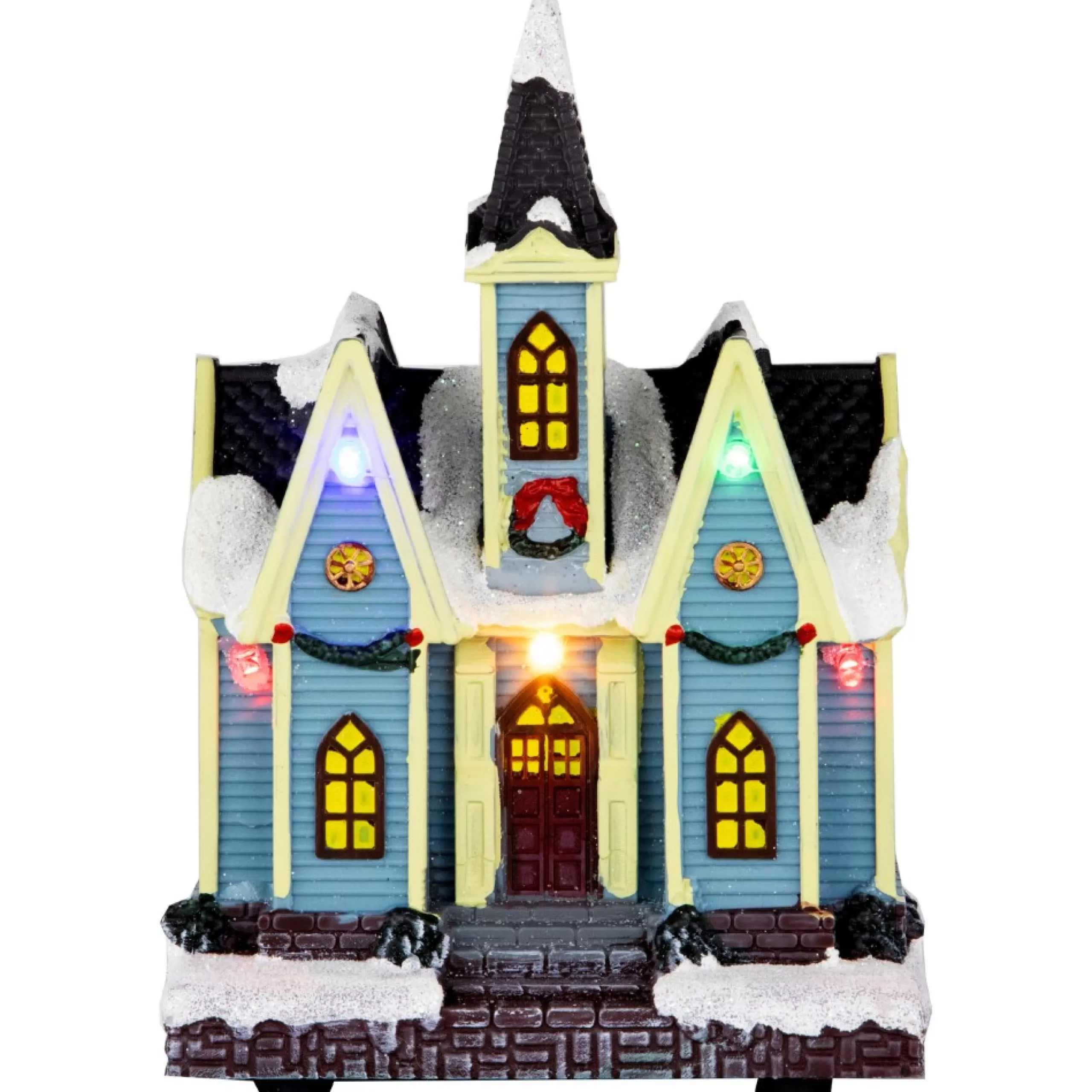 Christmas Villages*Northlight 6" Led Lighted Snowy Church Christmas Village Display Piece