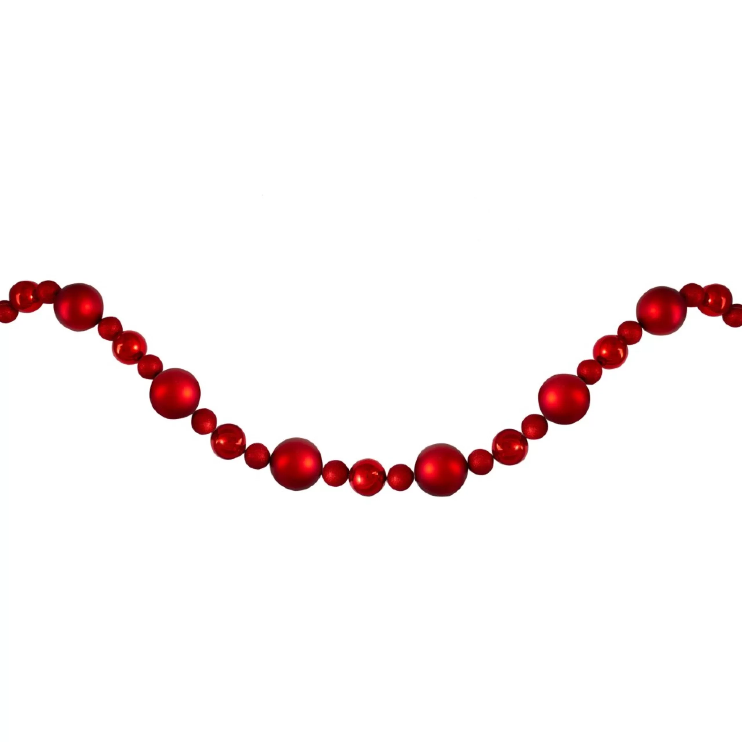 Shatterproof Ball Garland*Northlight 6' Red Shatterproof Ball Artificial Christmas Garland - Unlit