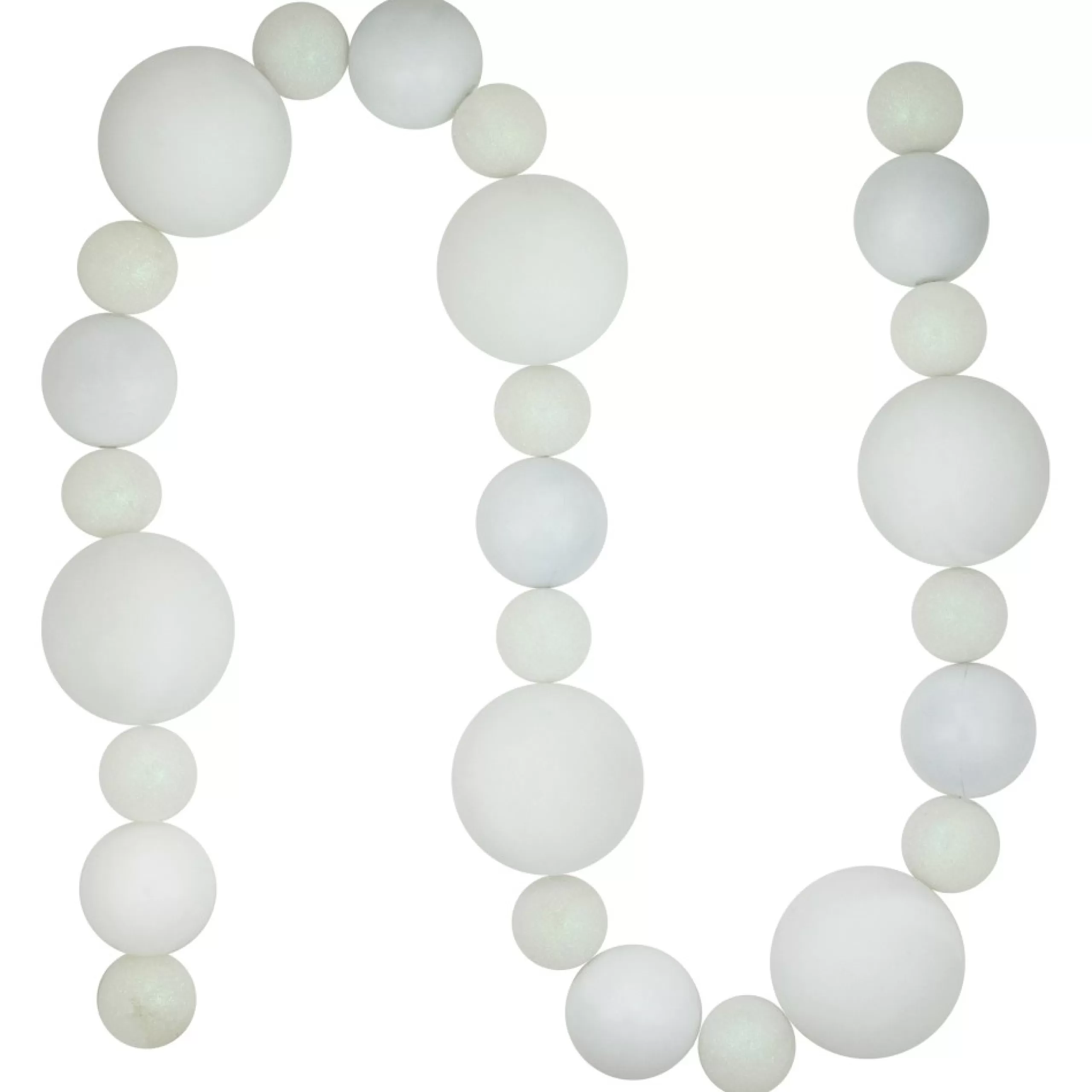 Shatterproof Ball Garland*Northlight 6' White Shatterproof Ball 3-Finish Christmas Garland