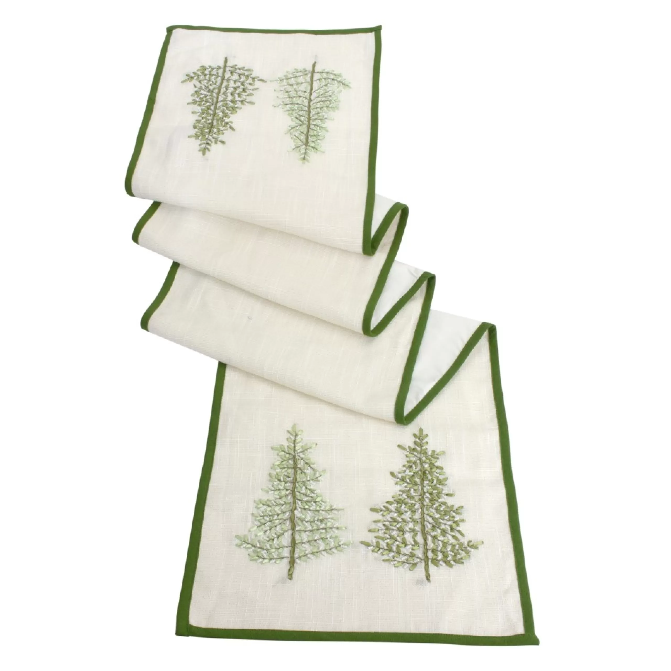 Linens*Melrose 72" Pine Tree Christmas Table Runner