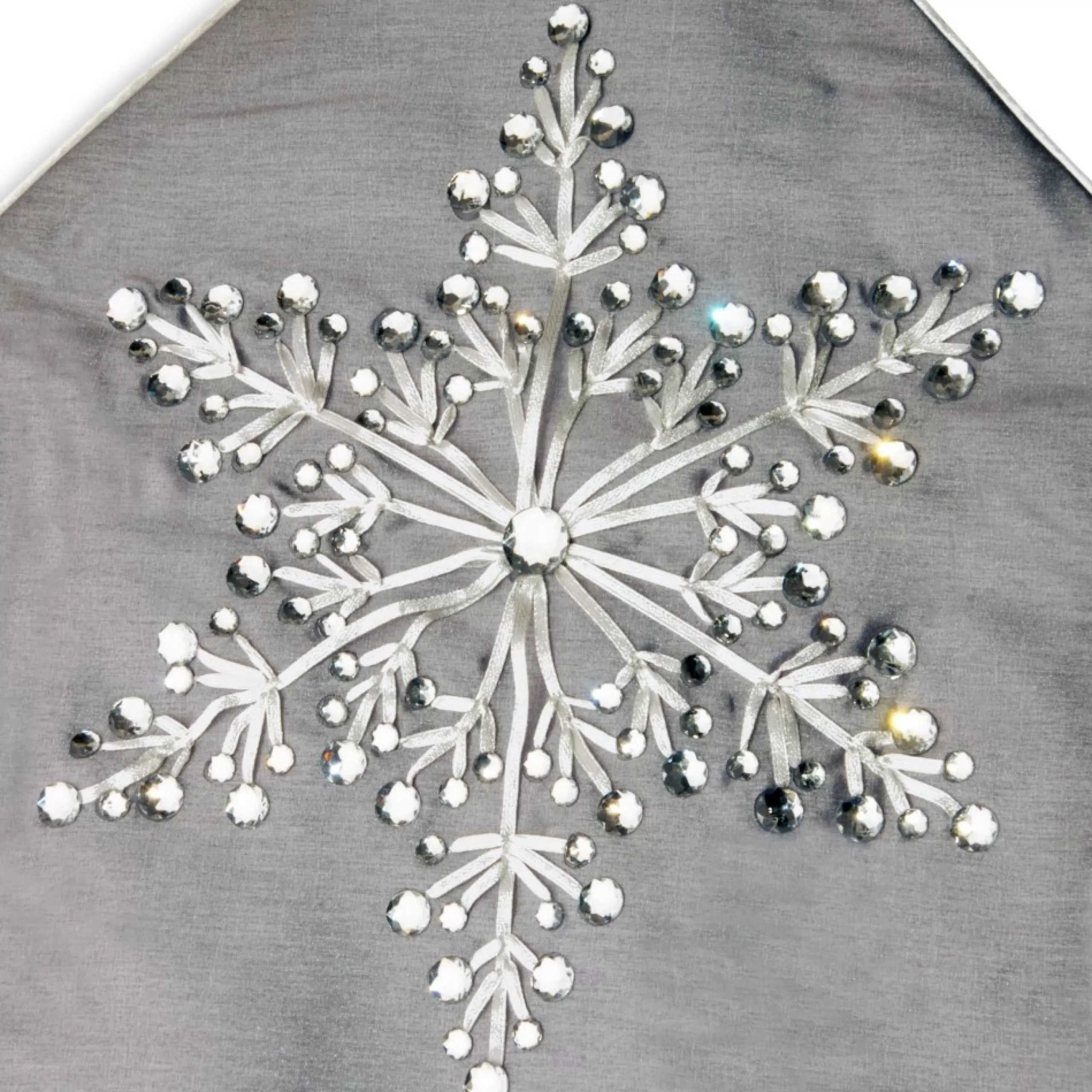 Linens*National Tree Company 72" Snowflake Embroidered Christmas Table Runner