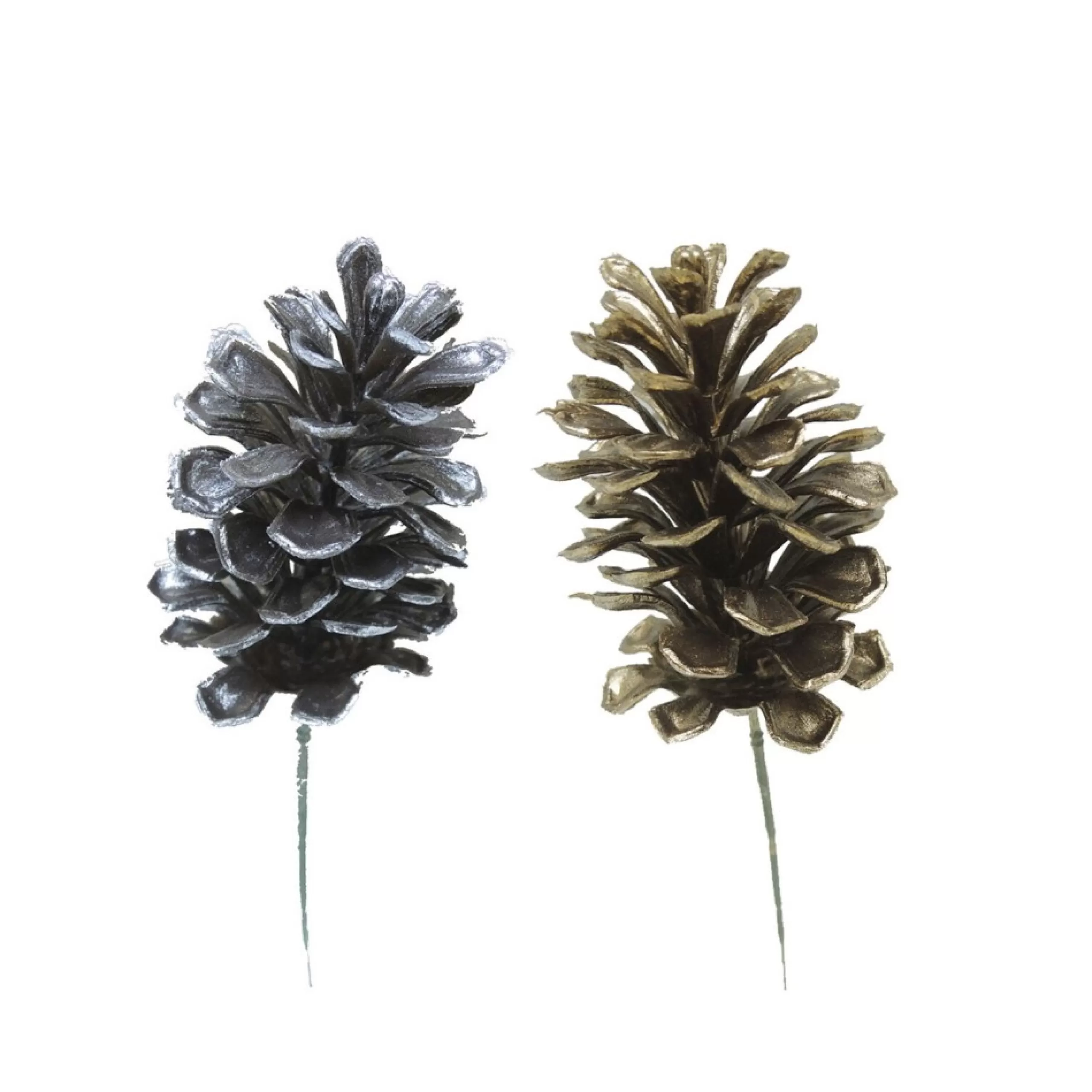 Sprays, Branches & Picks*Darice 7" Brown And Gold Tone Mini Pinecone Christmas Pick