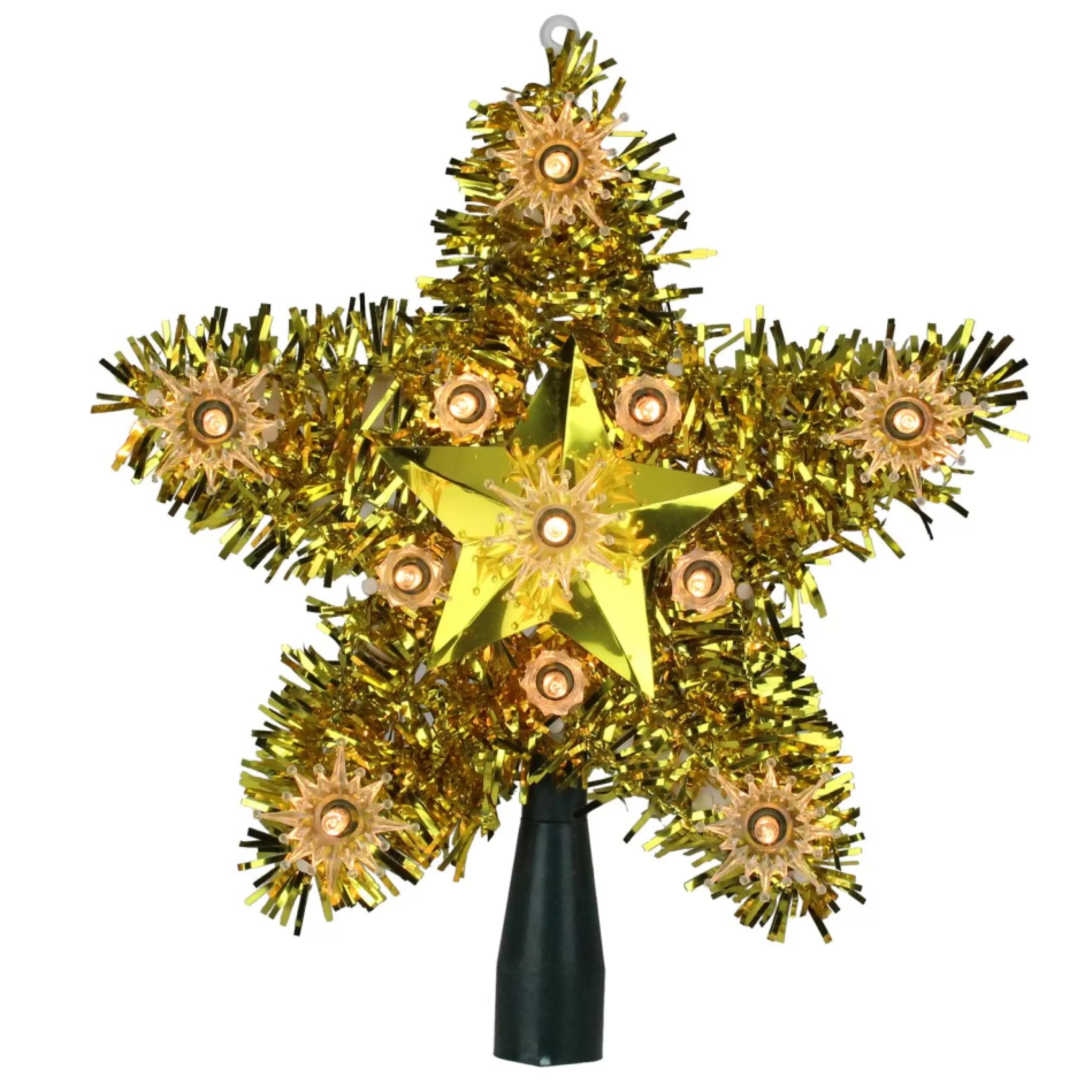 Star Tree Toppers*Northlight 7" Lighted Gold Star Christmas Tree Topper - Clear Lights