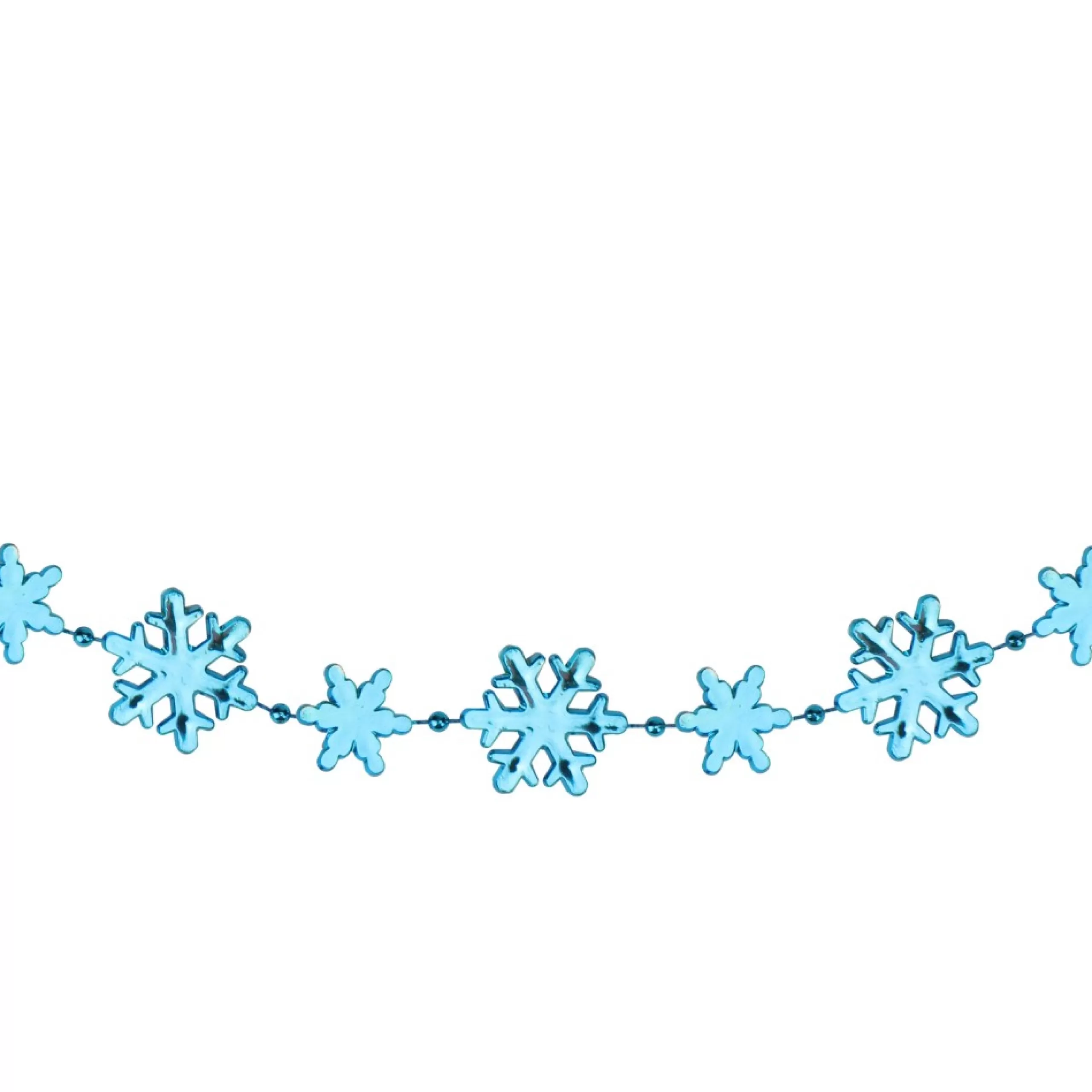 Beaded Garland*Northlight 8' X 1" Shiny Blue Snowflakes Beaded Christmas Garland