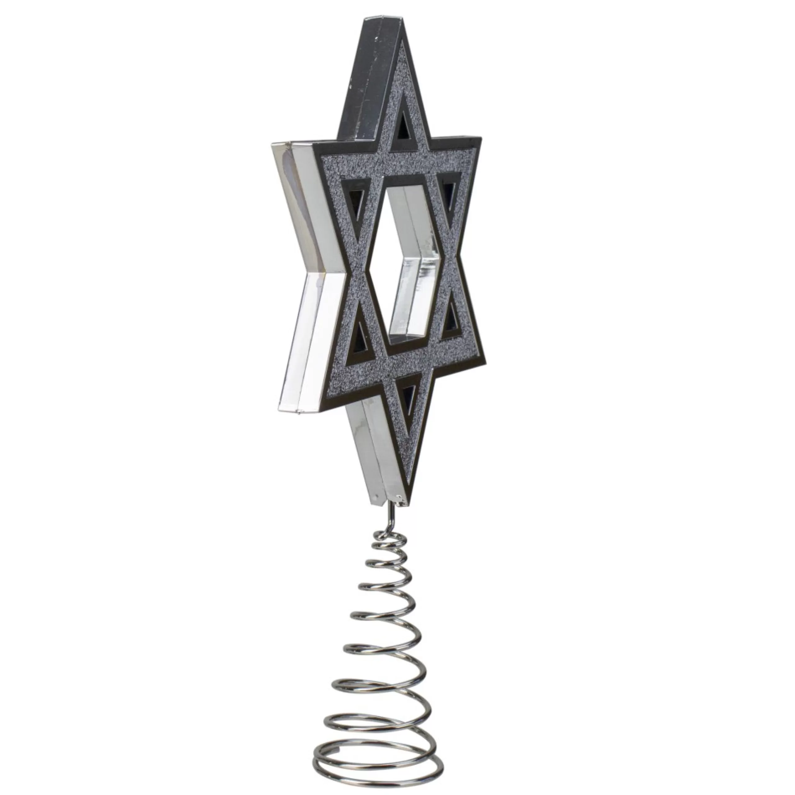 Star Tree Toppers*Kurt Adler 9.5" Silver Star Of David Hanukkah Holiday Tree Topper