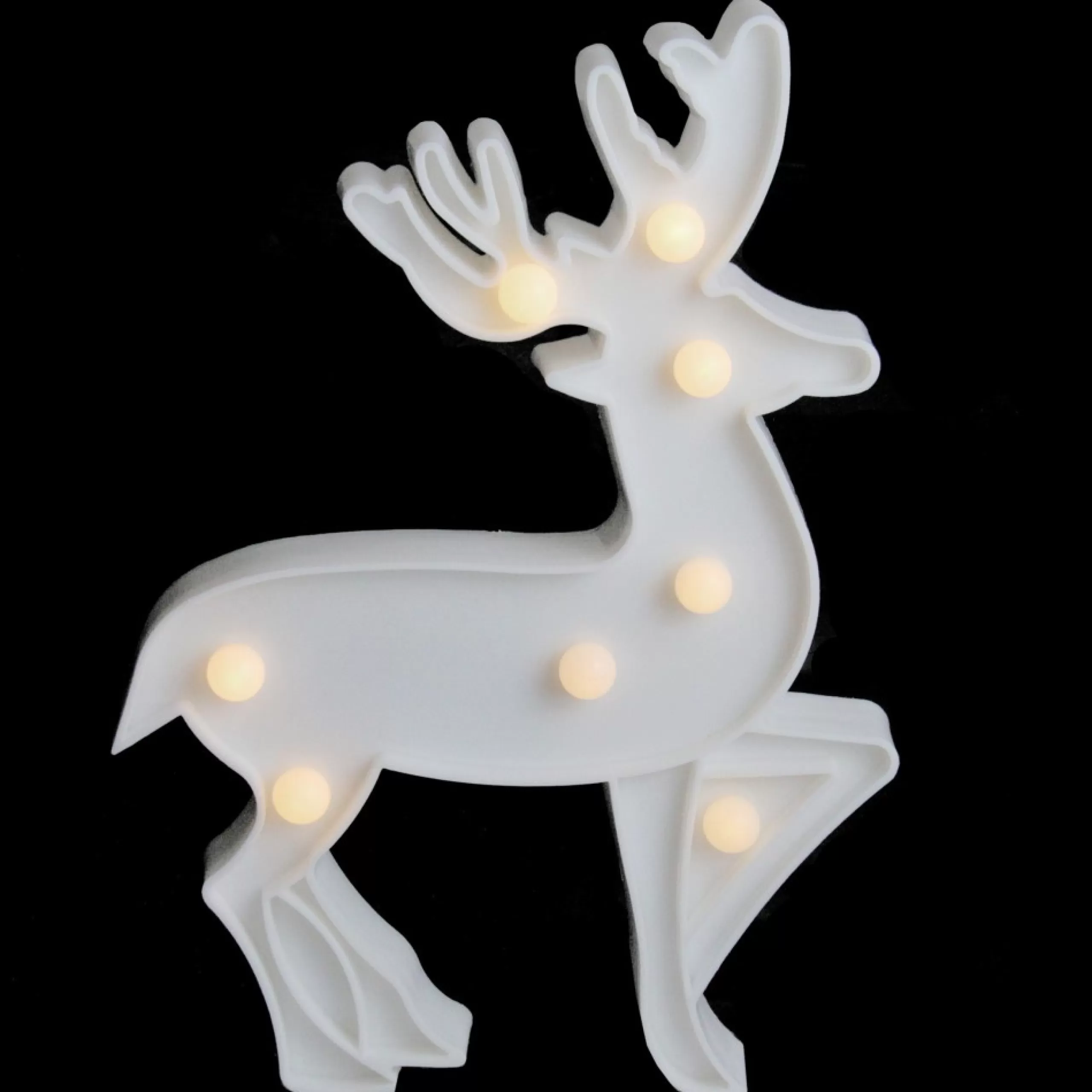 Wall & Door Decorations*Northlight 9.75" White Reindeer Christmas Marquee Wall Sign