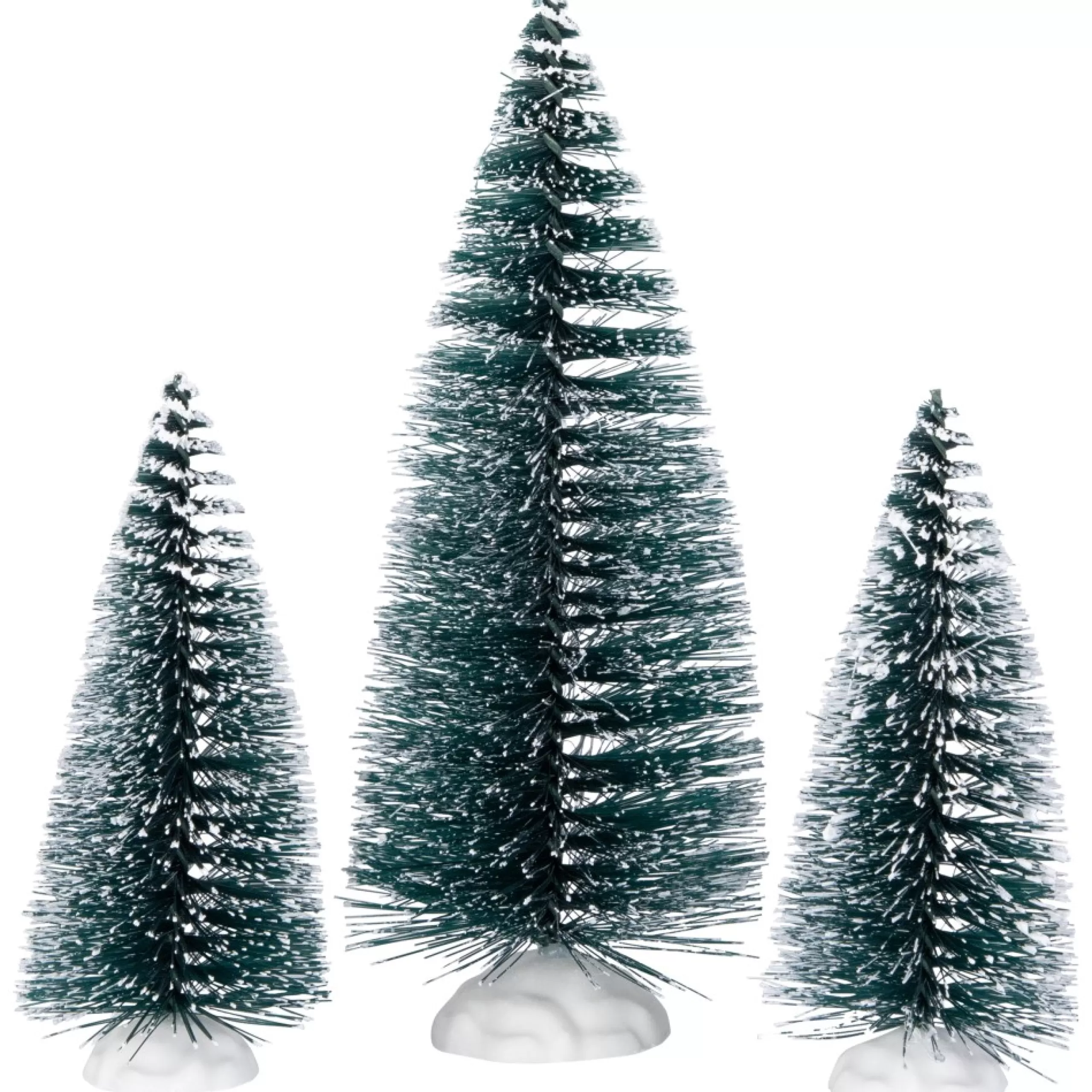 Christmas Villages*Northlight 9-Piece Bottle Brush Pine Christmas Village Trees