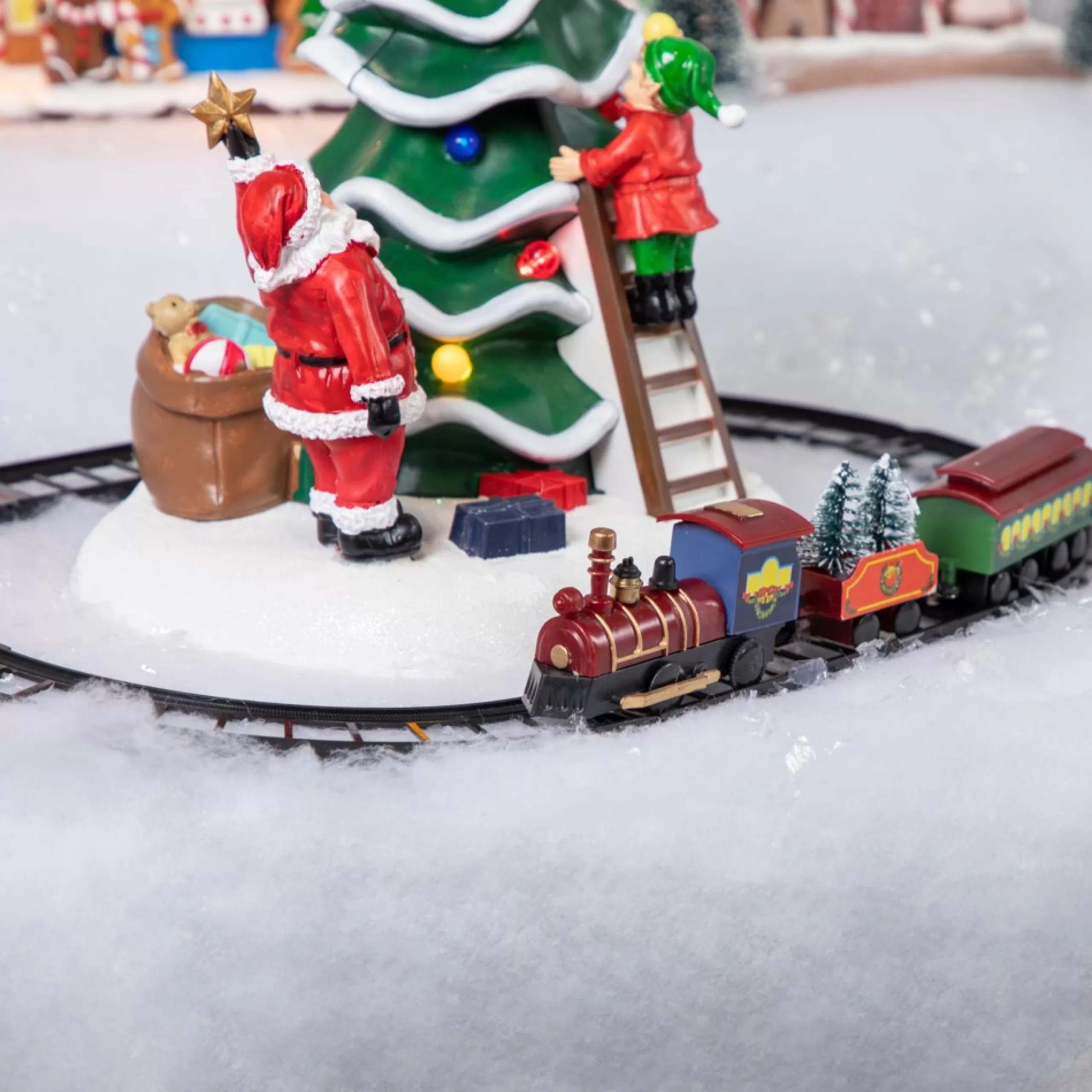 Trains*Northlight 9-Piece Red Battery Operated Animated Christmas Train Set