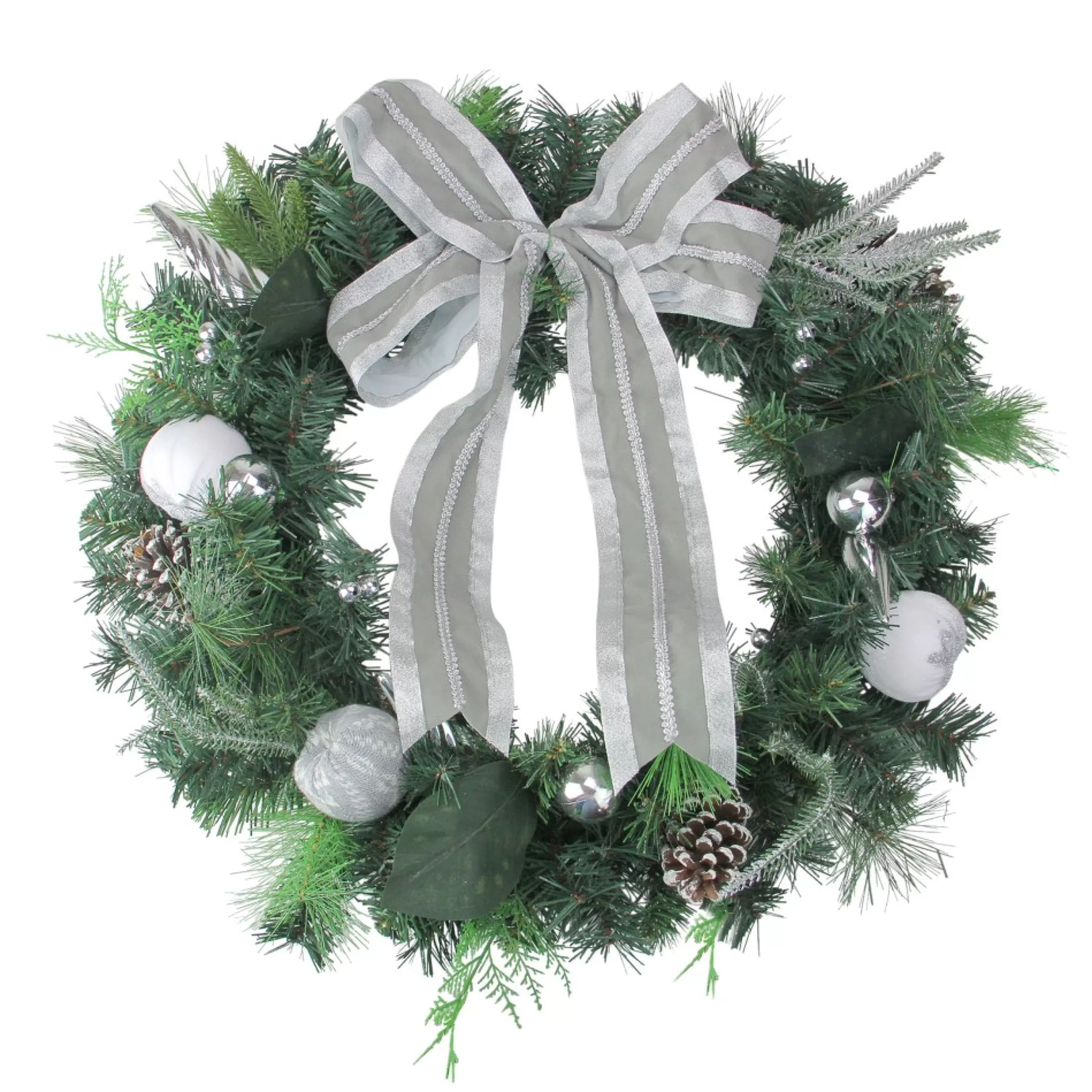 Traditional Pine Wreaths*Northlight Bow And Pine Cone Artificial Christmas Wreath - 24-Inch, Unlit