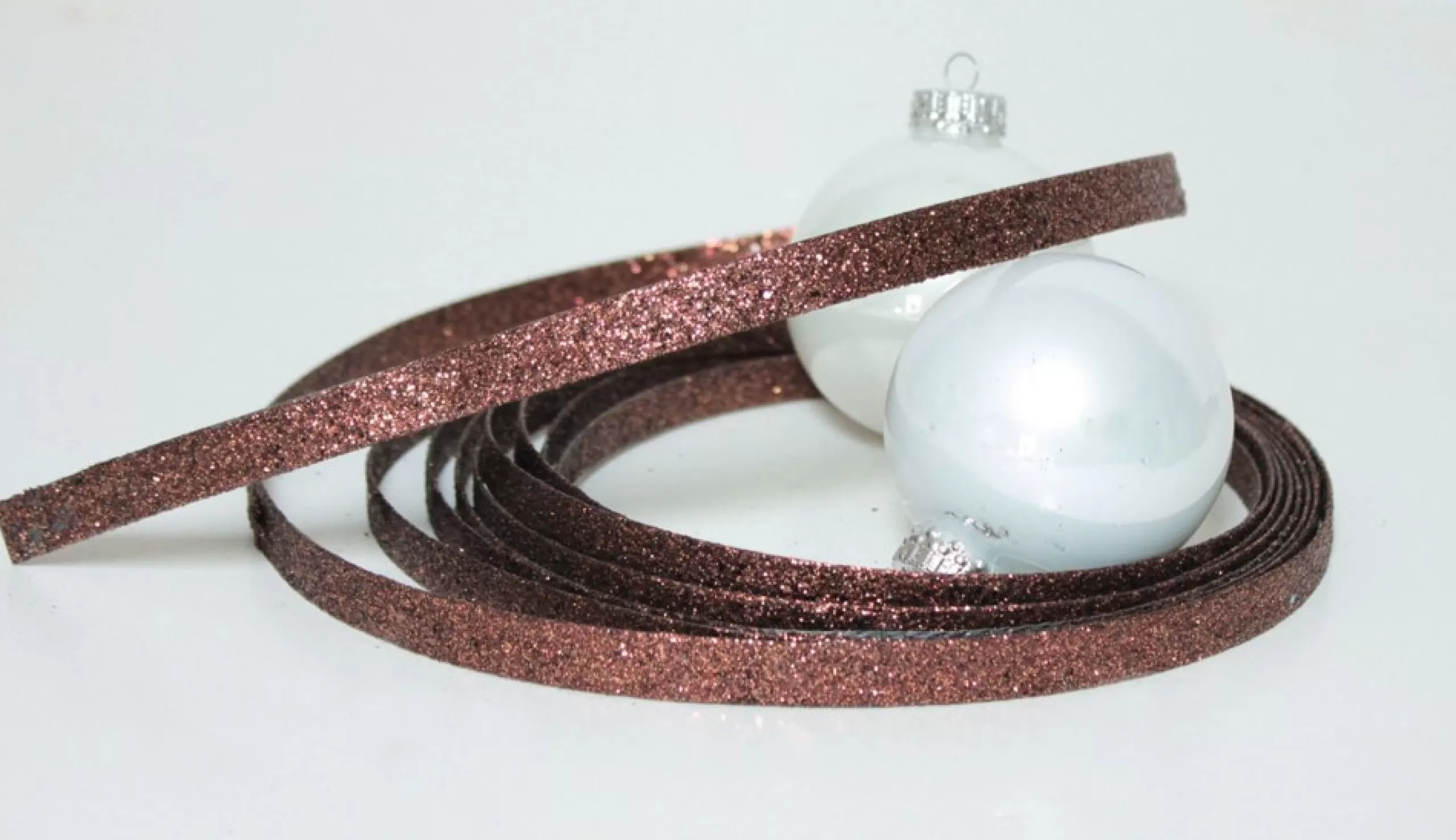 Ribbon*Melrose Bronze Glittered Christmas Craft Ribbon 1" X 15 Yards