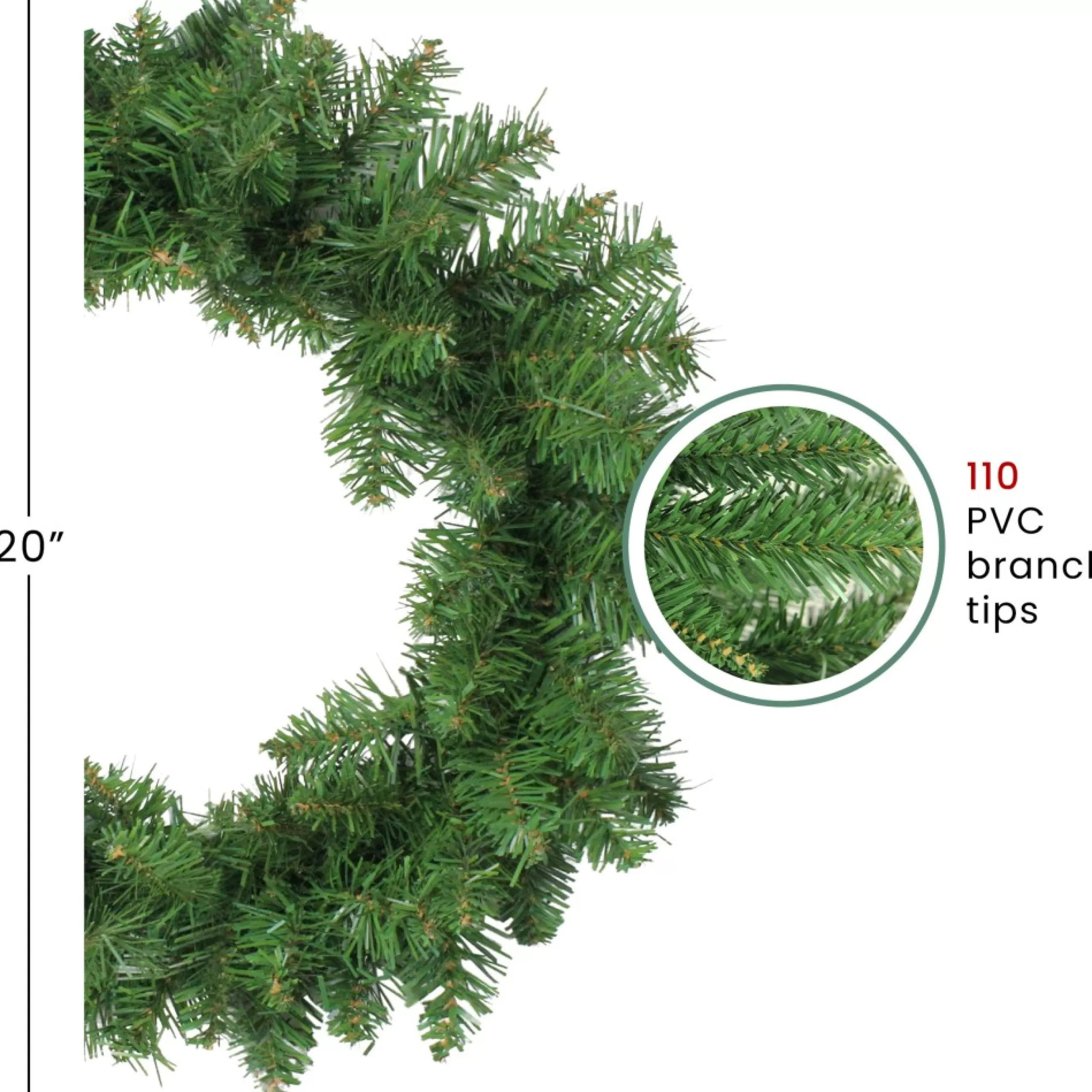 Unlit Wreaths*Northlight Buffalo Fir Artificial Christmas Wreath - 20-Inch, Unlit