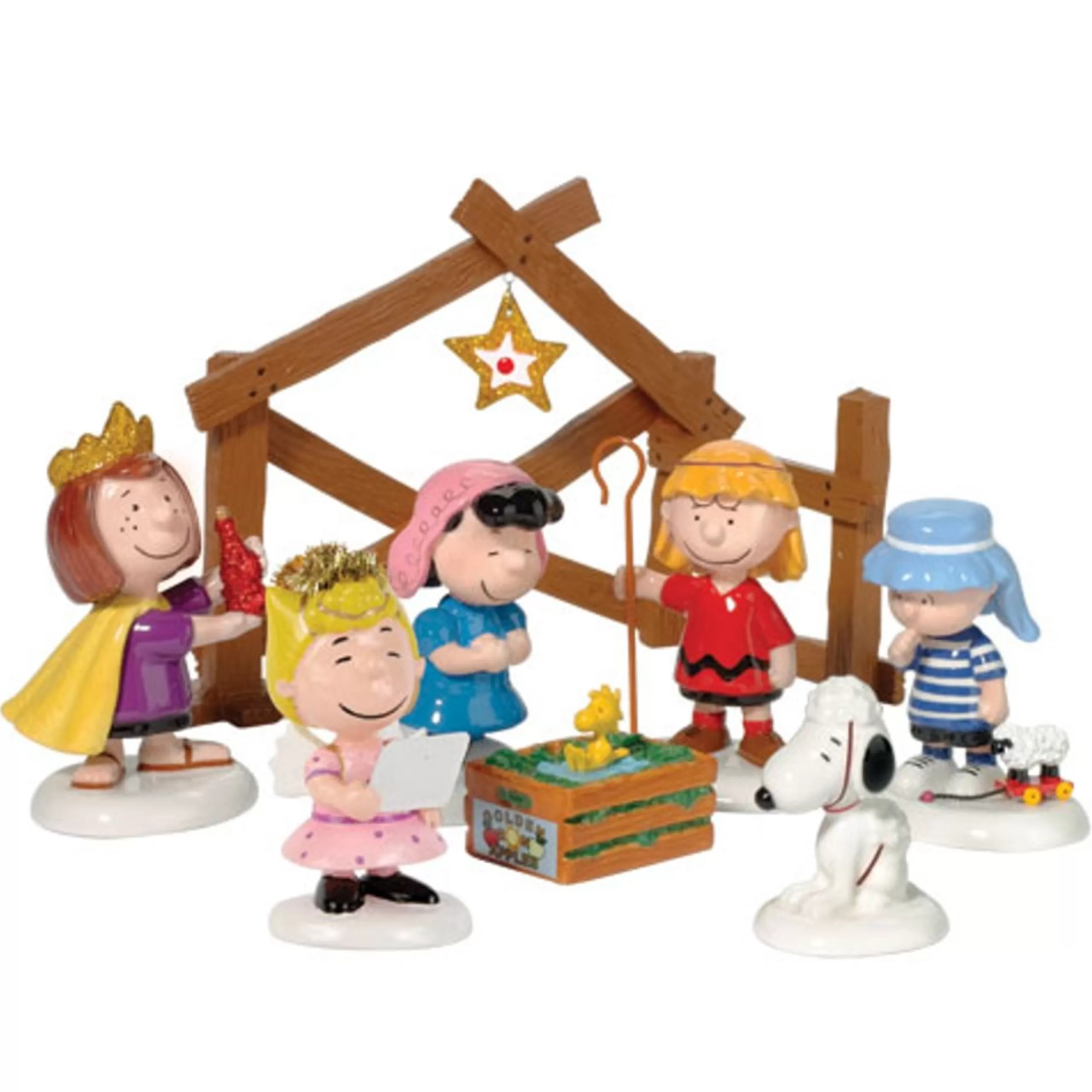 Christmas Villages*Department 56 Peanuts Christmas Pageant 8-Piece Nativity Set #802162