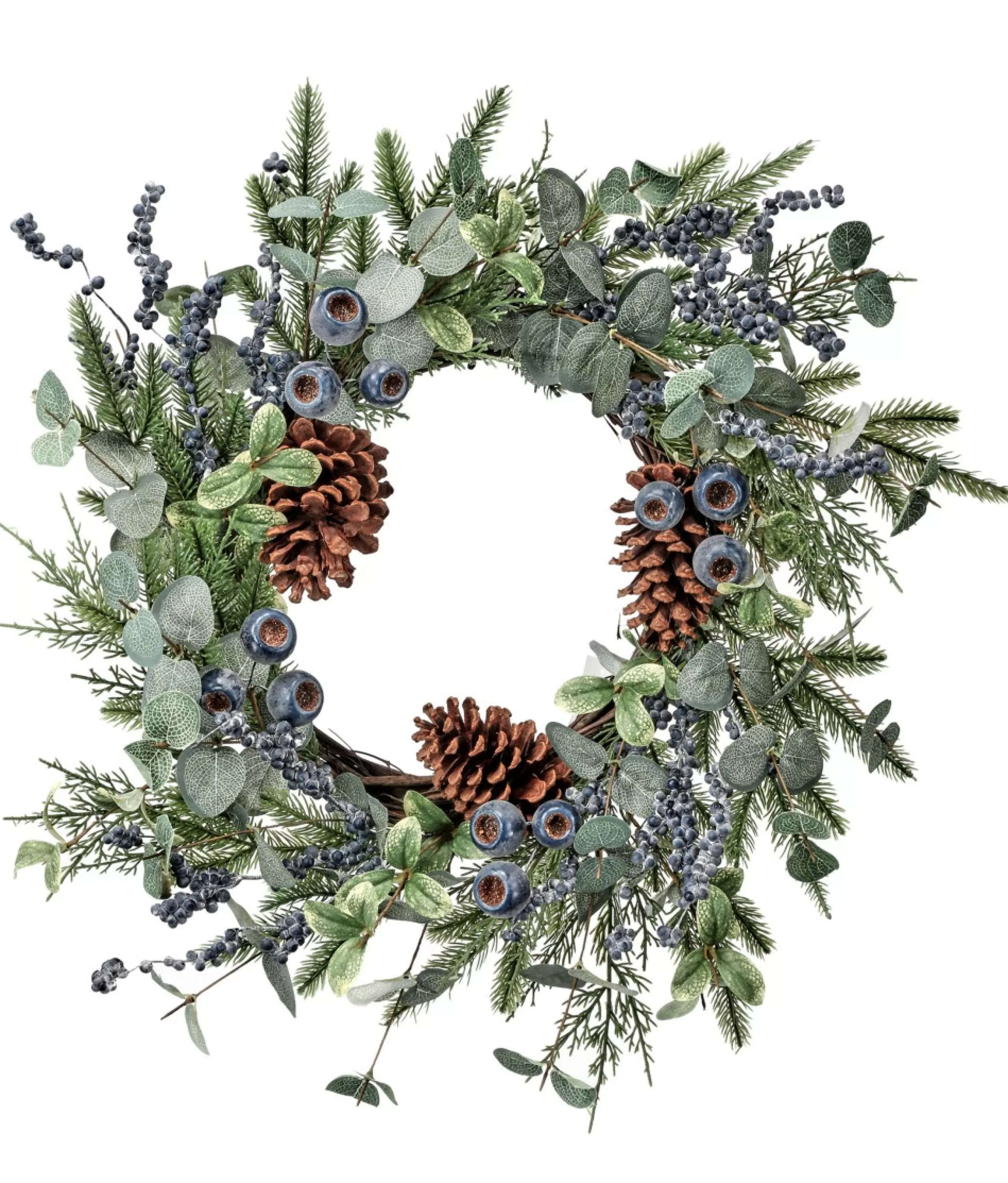 Traditional Pine Wreaths*Contemporary Home Living Eucalyptus, Cedar And Pine Artificial Christmas Wreath, 22-Inch, Unlit