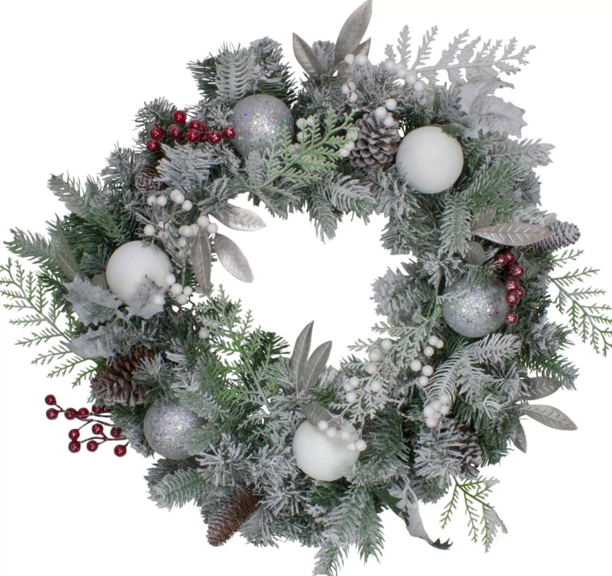 Specialty Wreaths*Northlight Frosted Cedar And Berries Artificial Christmas Wreath - 24-Inch, Unlit