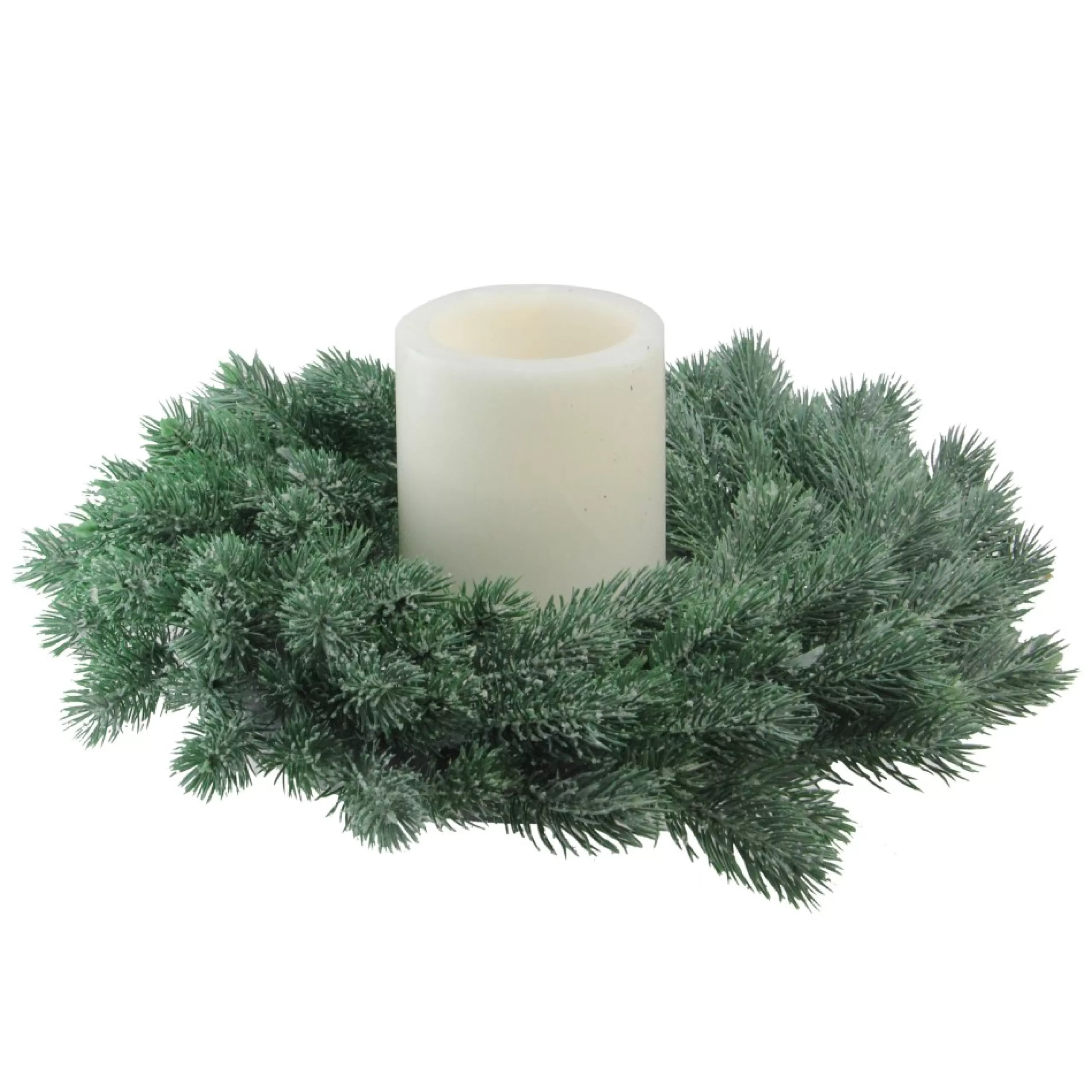 Unlit Wreaths*Northlight Green Frosted Pine Artificial Christmas Wreath - 16-Inch, Unlit