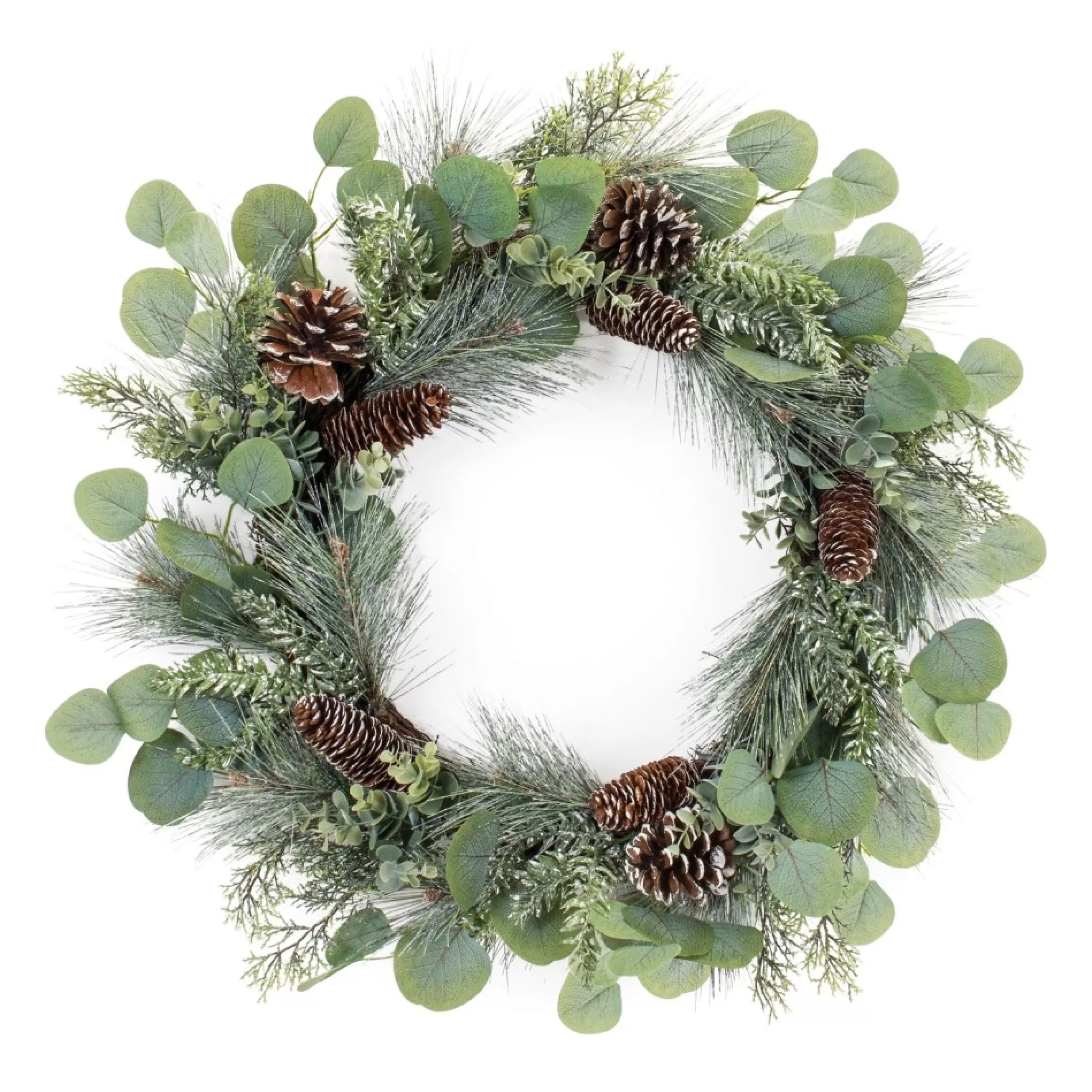 Traditional Pine Wreaths*Melrose Pine And Eucalyptus Artificial Christmas Wreath, 25-Inch, Unlit