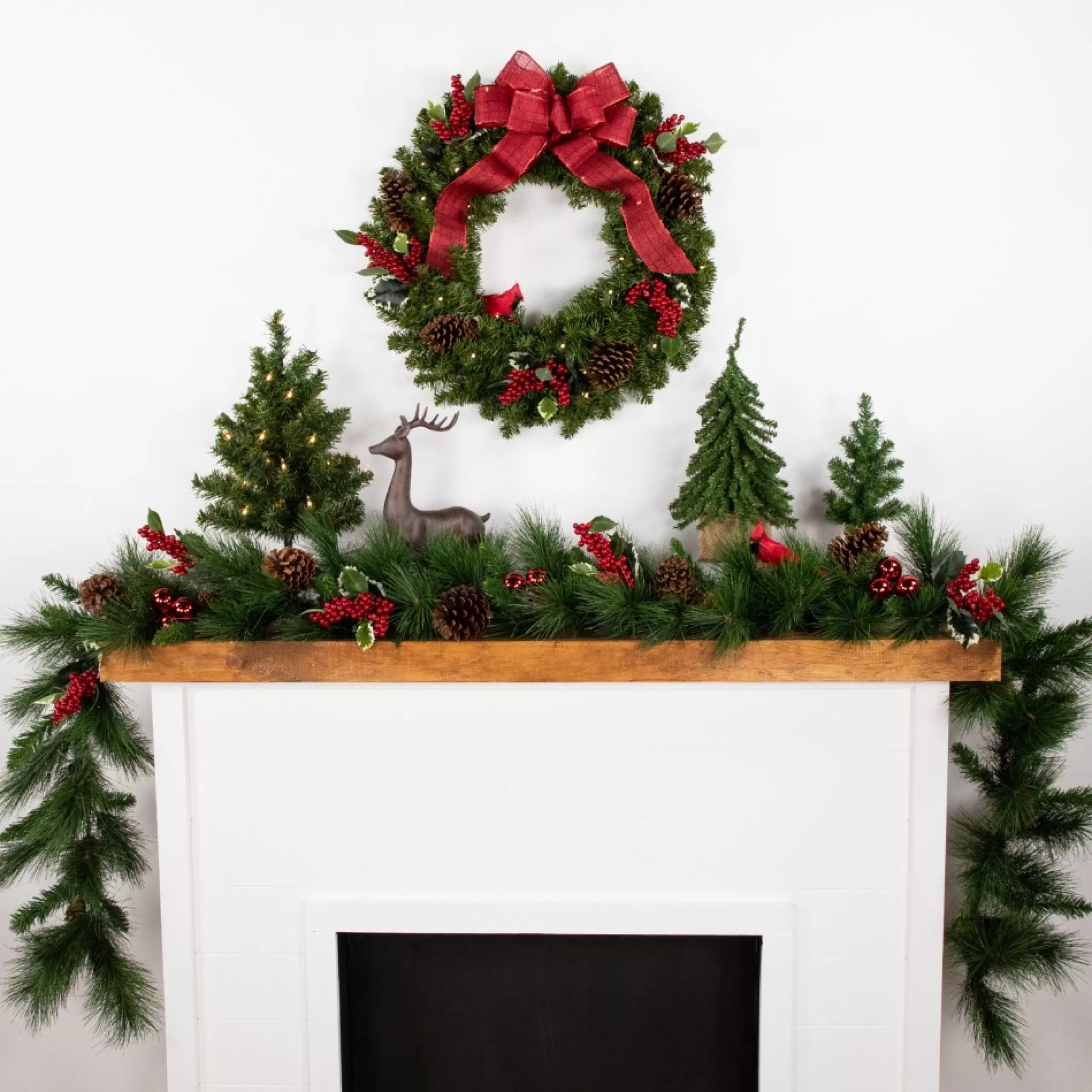 Pre-Lit Wreaths*Northlight Pre-Lit Canadian Pine Artificial Christmas Wreath, 24-Inch, Clear Lights