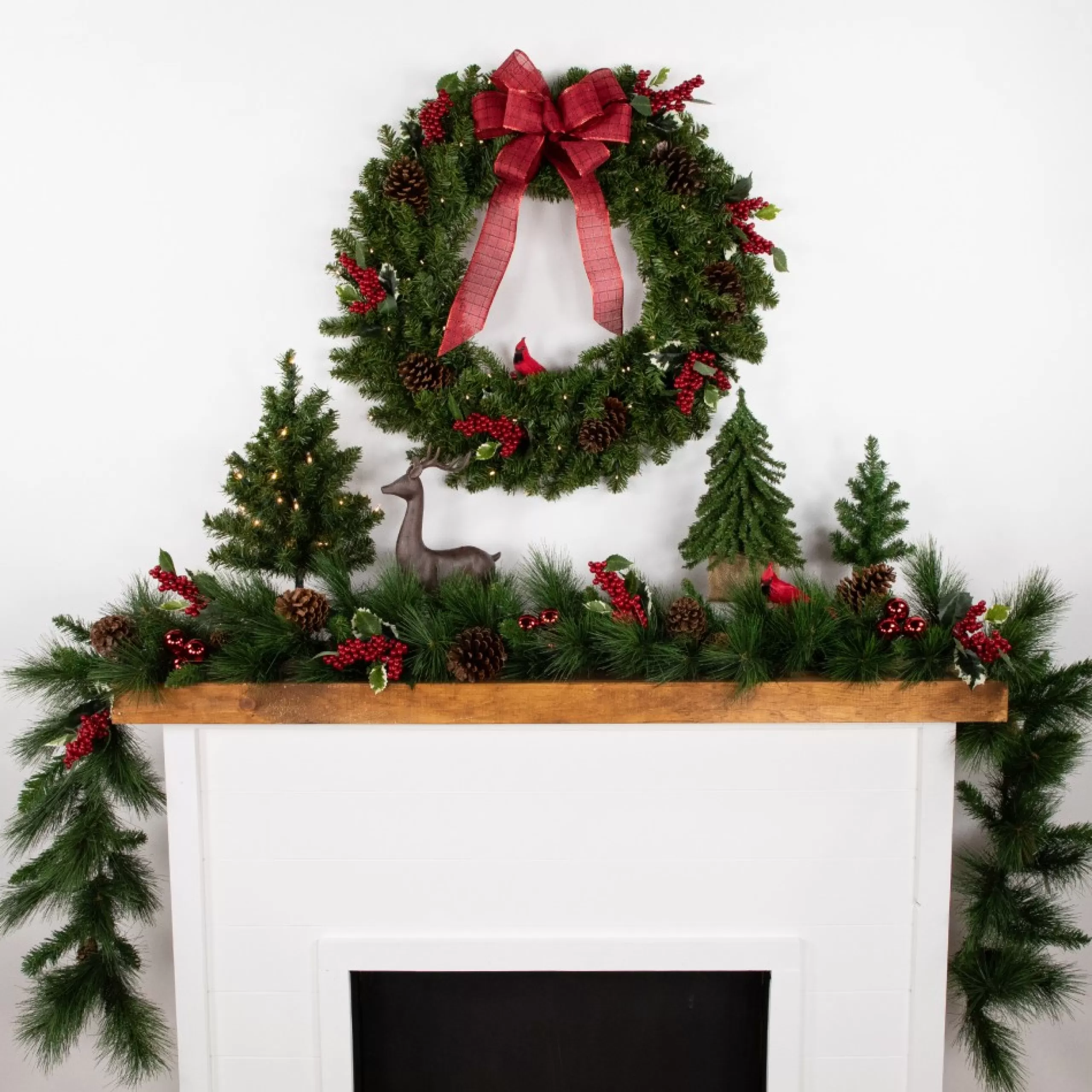 Pre-Lit Wreaths*Northlight Pre-Lit Canadian Pine Artificial Christmas Wreath, 30-Inch, Clear Lights