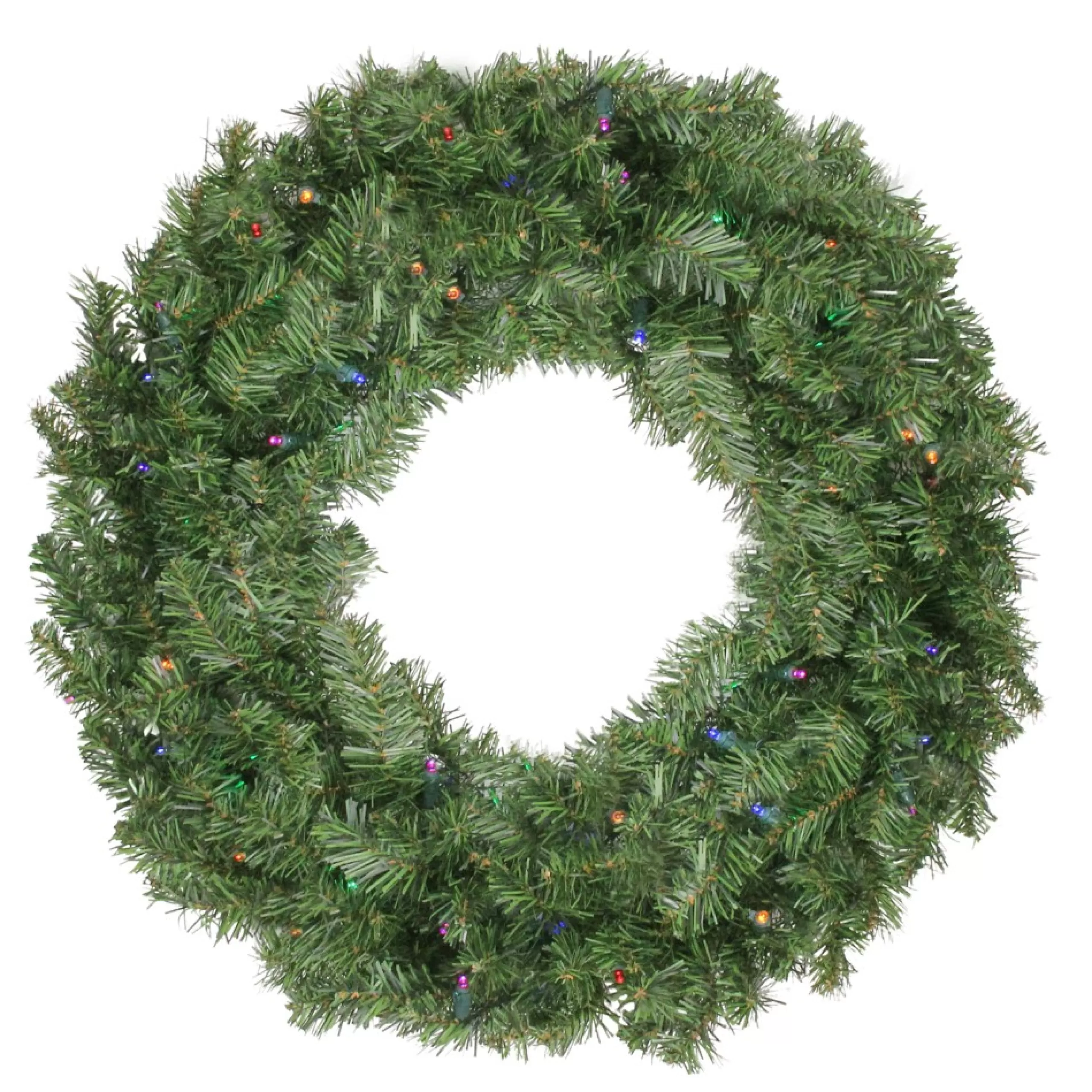 Pre-Lit Wreaths*Northlight Pre-Lit Canadian Pine Artificial Christmas Wreath - 24-Inch, Multi Lights