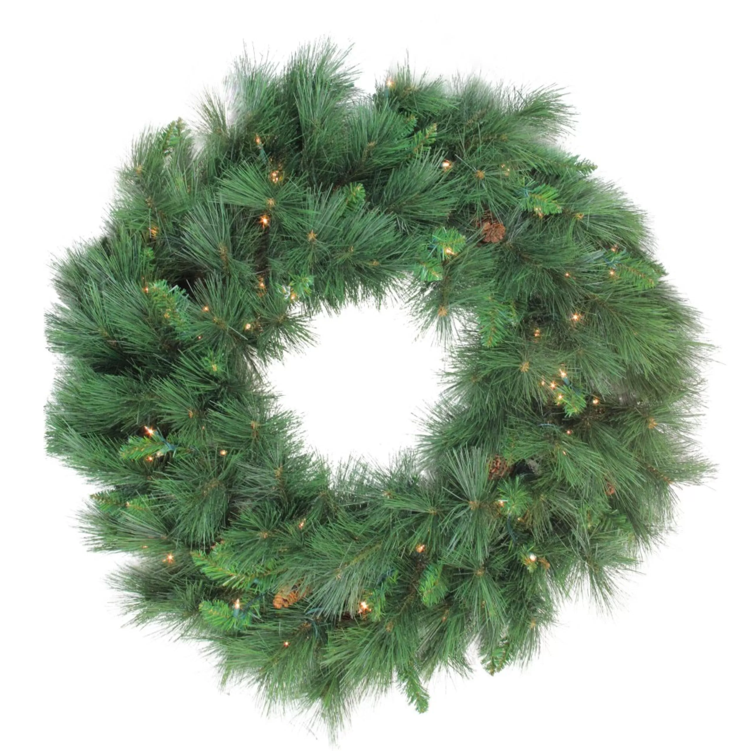 Pre-Lit Wreaths*Northlight Pre-Lit White Valley Pine Artificial Christmas Wreath,48-Inch, Clear Lights