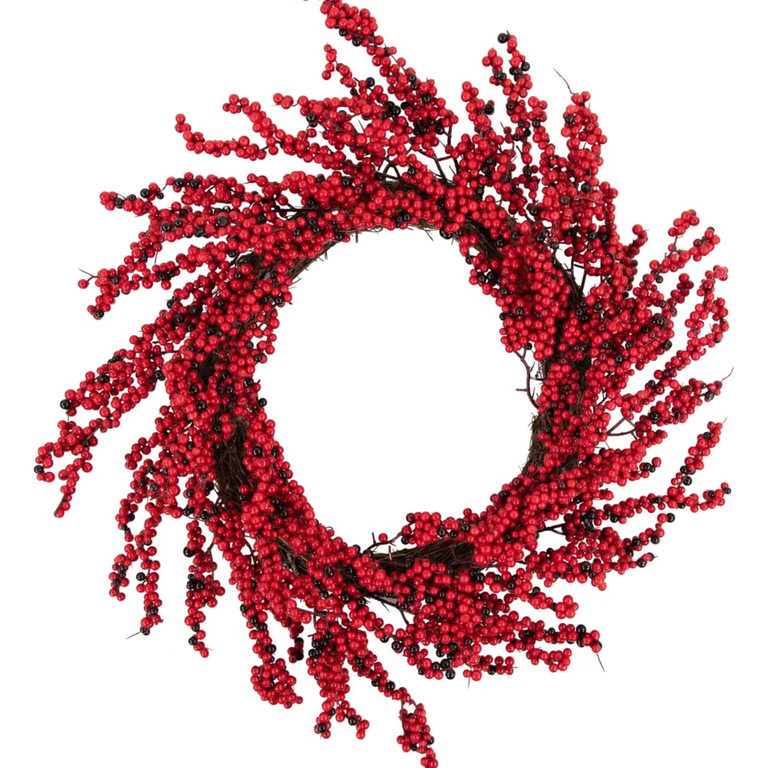 Unlit Wreaths*Northlight Red And Burgundy Berry Artificial Christmas Wreath, 22-Inch Unlit