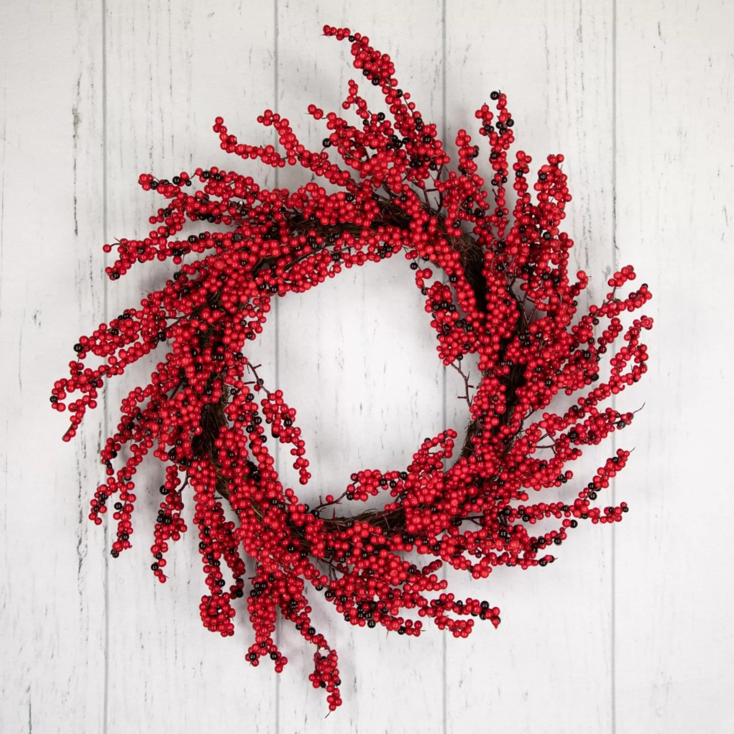 Unlit Wreaths*Northlight Red And Burgundy Berry Artificial Christmas Wreath, 22-Inch Unlit