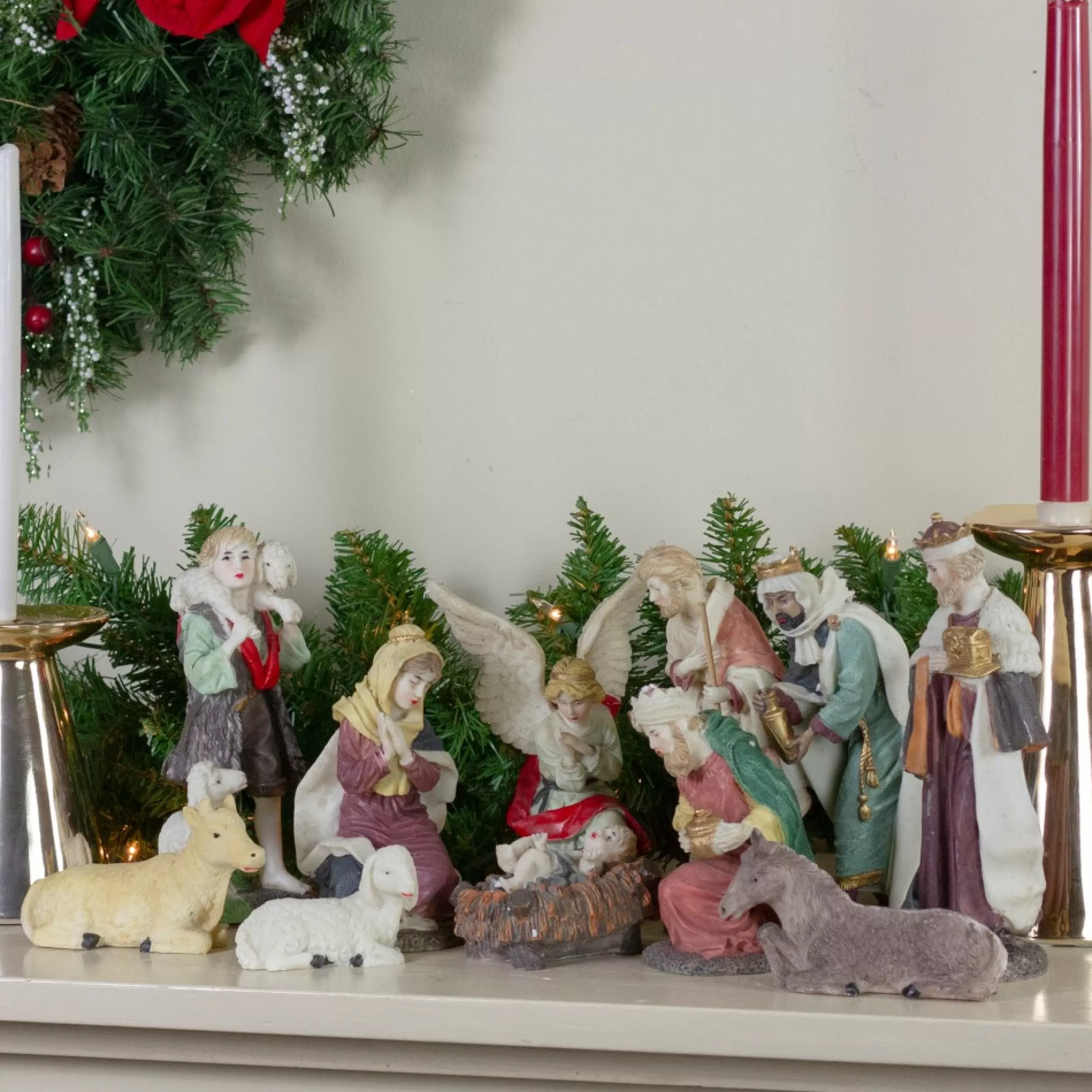 Nativities*Northlight Set Of 11 Christmas Nativity Resin Figurines, 8"